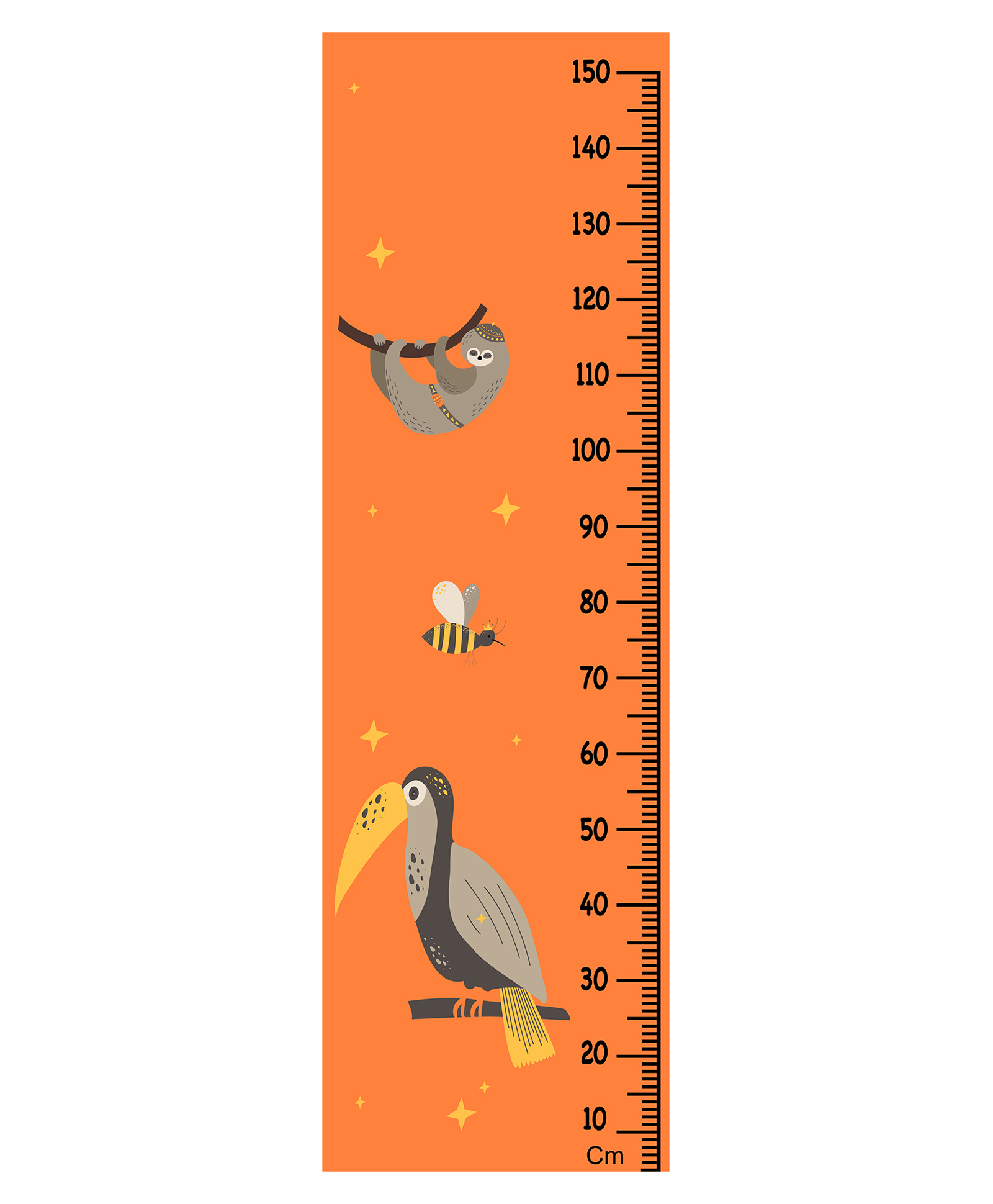 WENS Jungel Theam Height Chart Wall Decal Growth Chart-Vinyl-image-6
