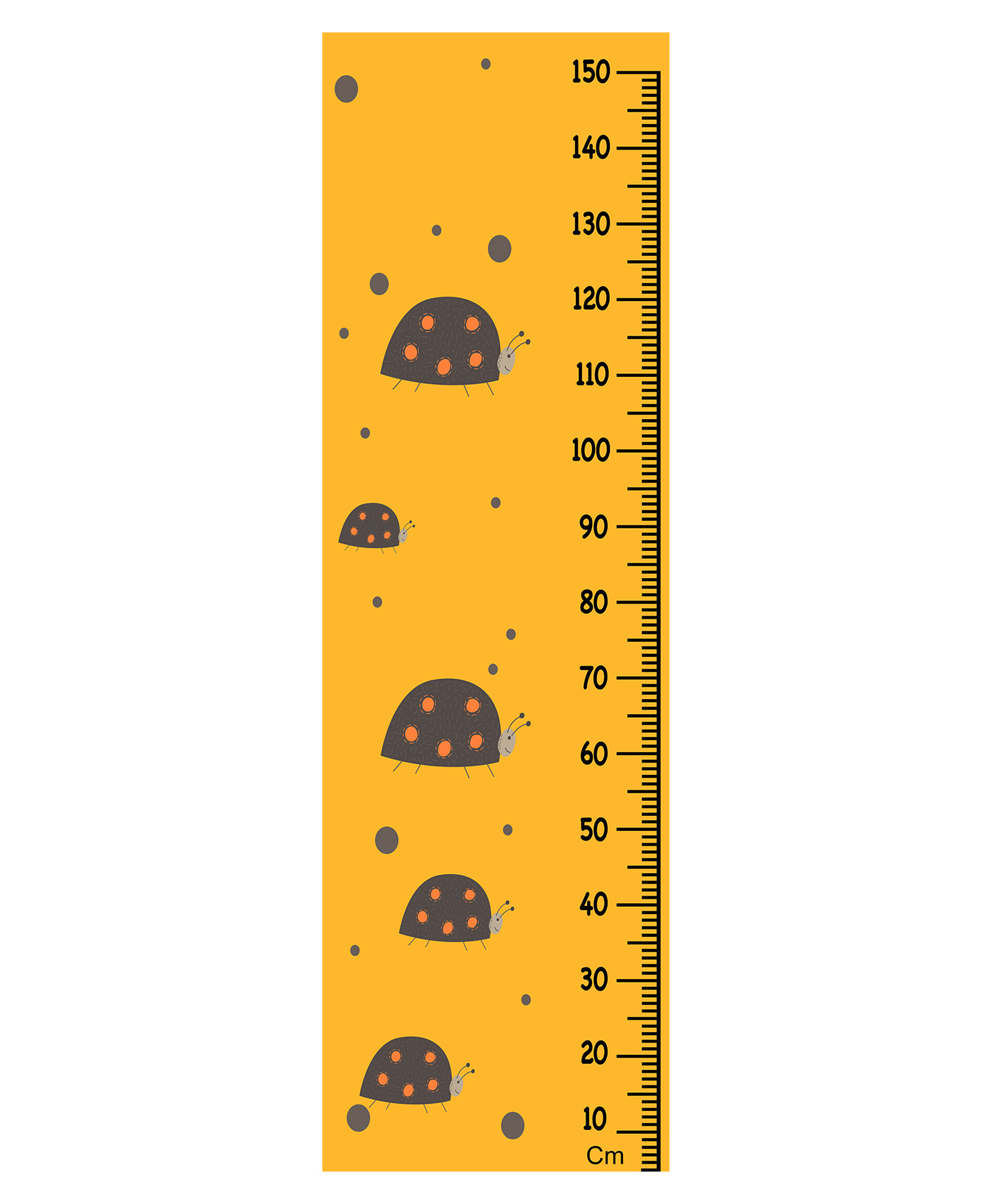 WENS Cute Cartoon Ladybug Height Chart Wall Decal Growth Chart-Vinyl-image-19