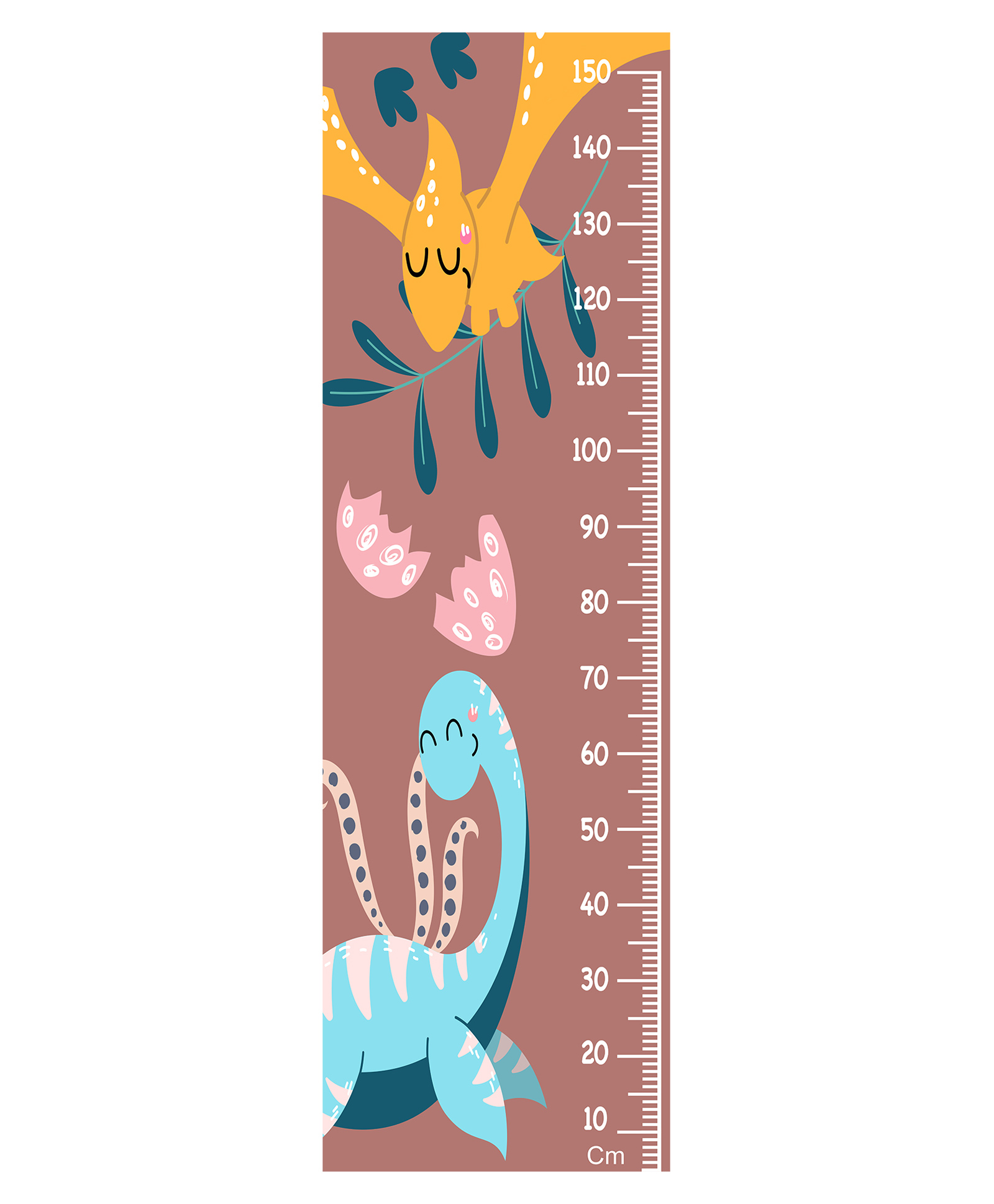 WENS Animal Masti Time Height Chart Wall Decal Growth Chart-Brown-image-11