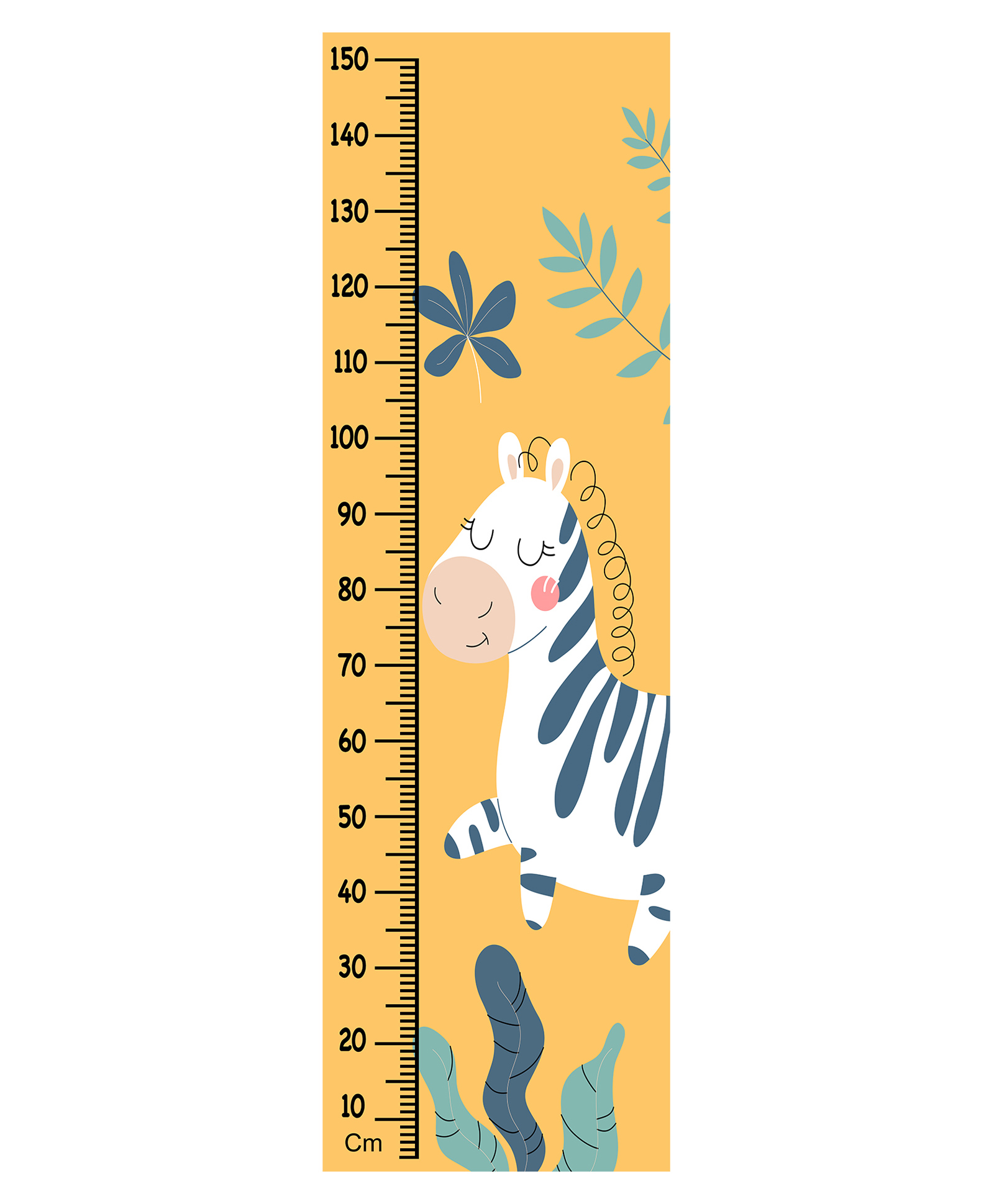 WENS Cute Baby Giraffe Height Chart Wall Decal Growth Chart- Yellow-image-14