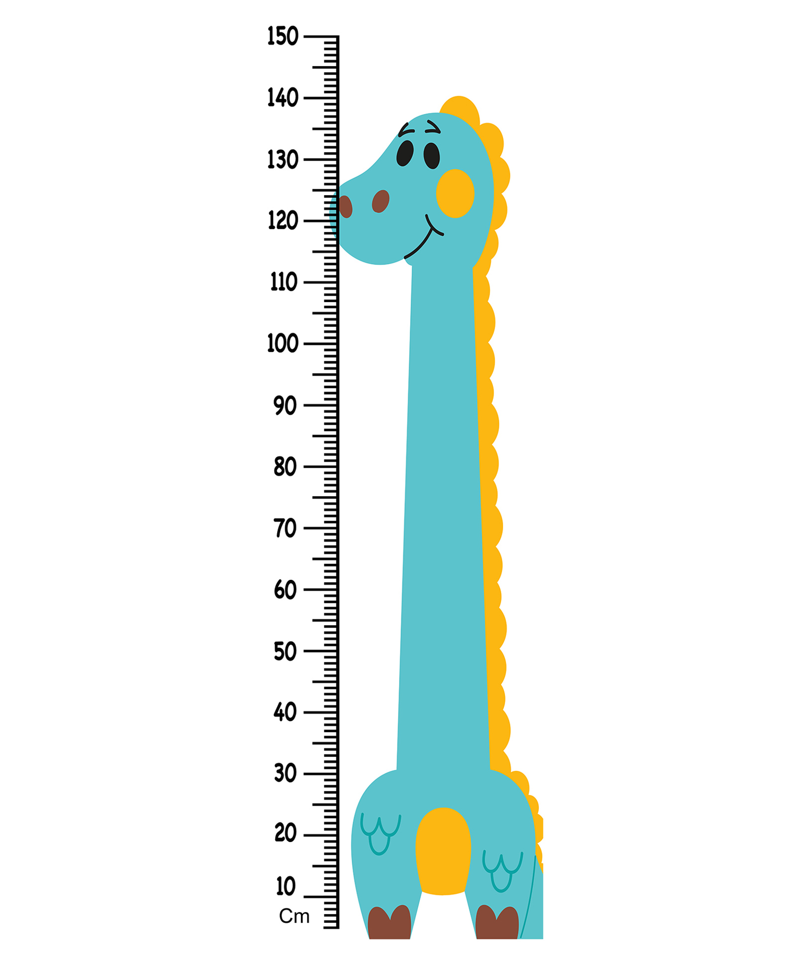 WENS Dreaming Dino Height Chart Wall Decal Growth Chart- White-image-6