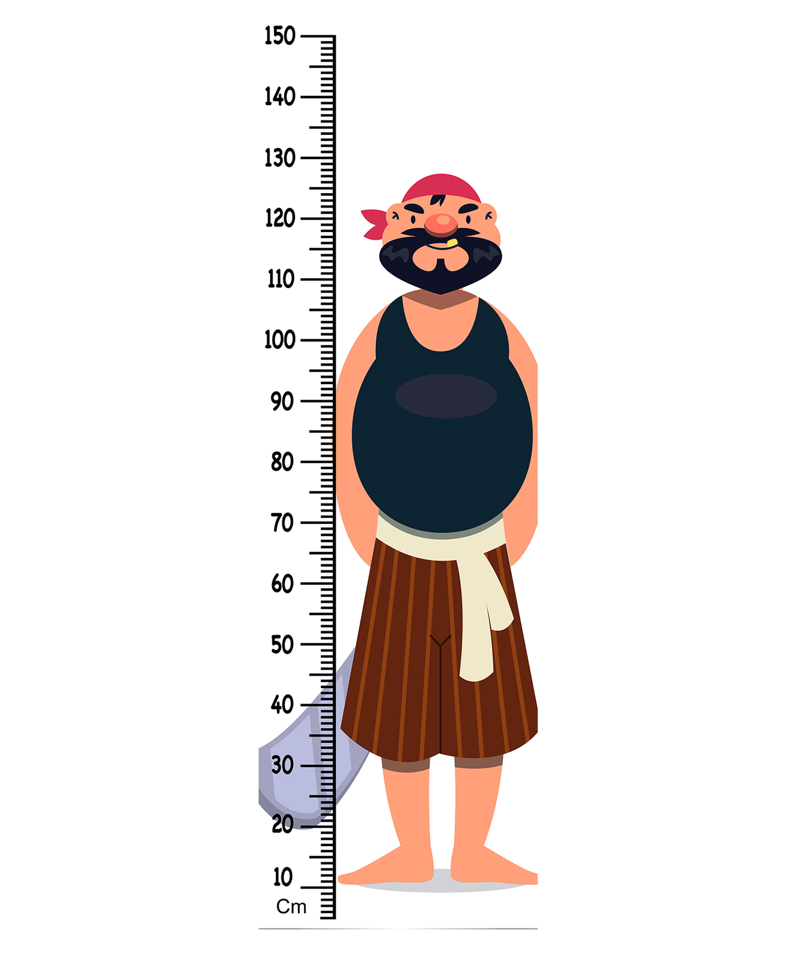 WENS Cartoon Height Chart Wall Decal Growth Chart-White-image-48