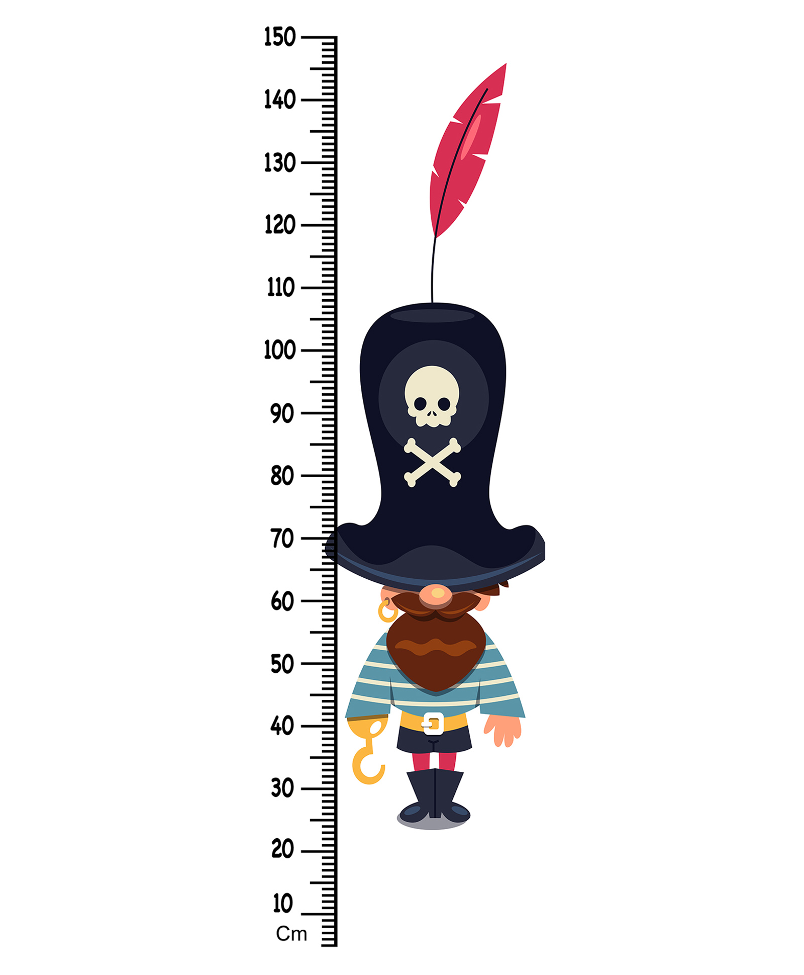 WENS The Sailour Height Chart Wall Decal Growth Chart- White-image-39