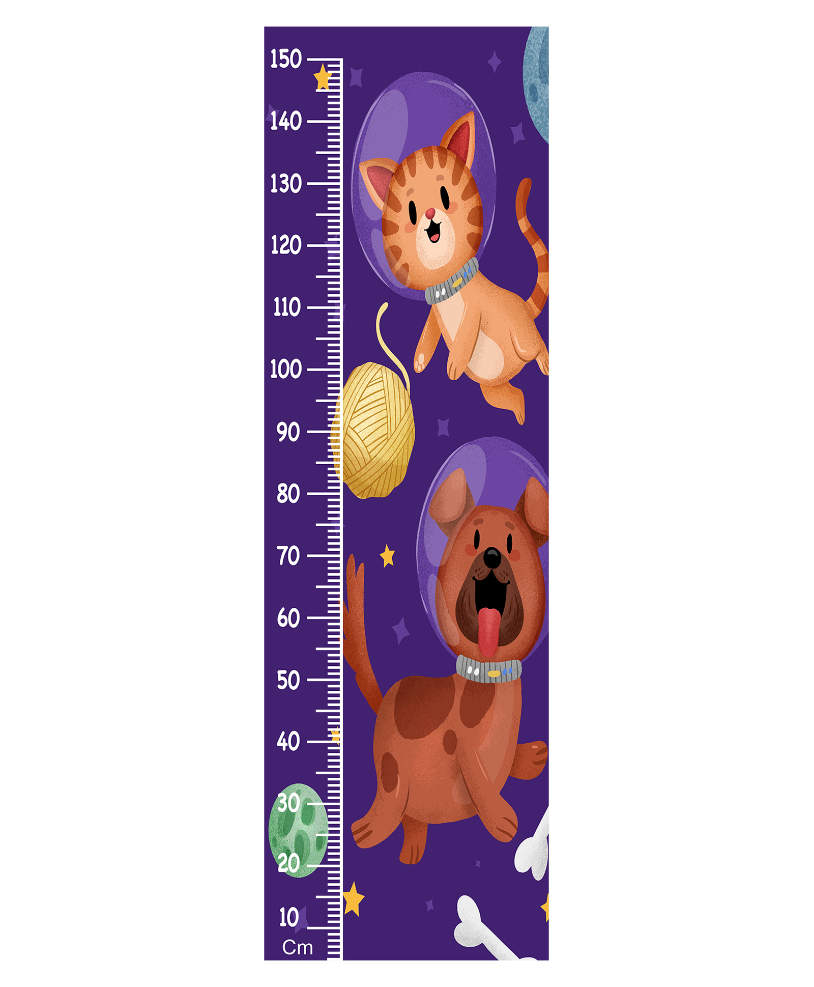 WENS Animal Masti Time Height Chart Wall Decal/Growth Chart- Purple-image-43