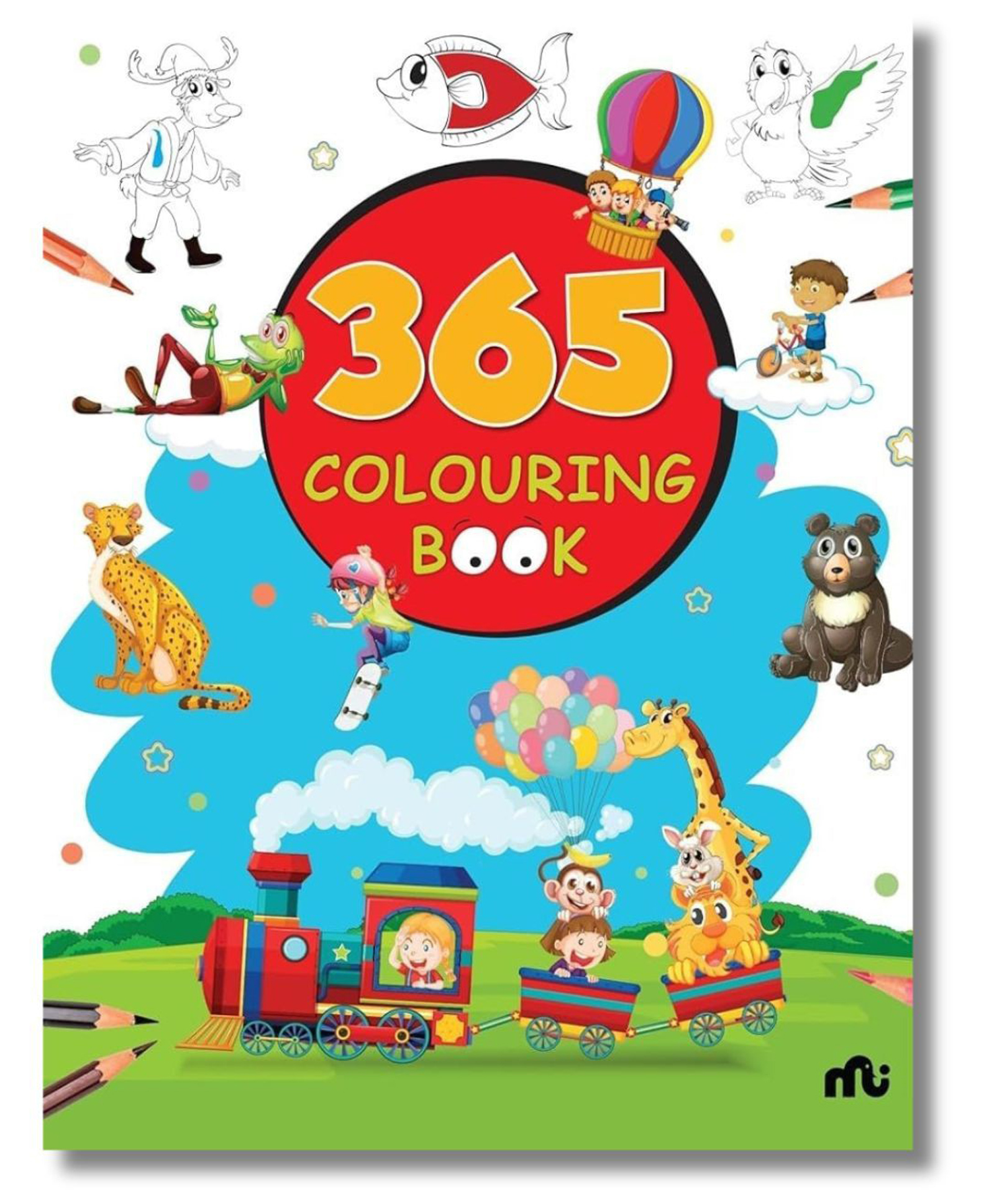 Colouring Book Paint and Draw with 365 Big Pictures - English-image-36