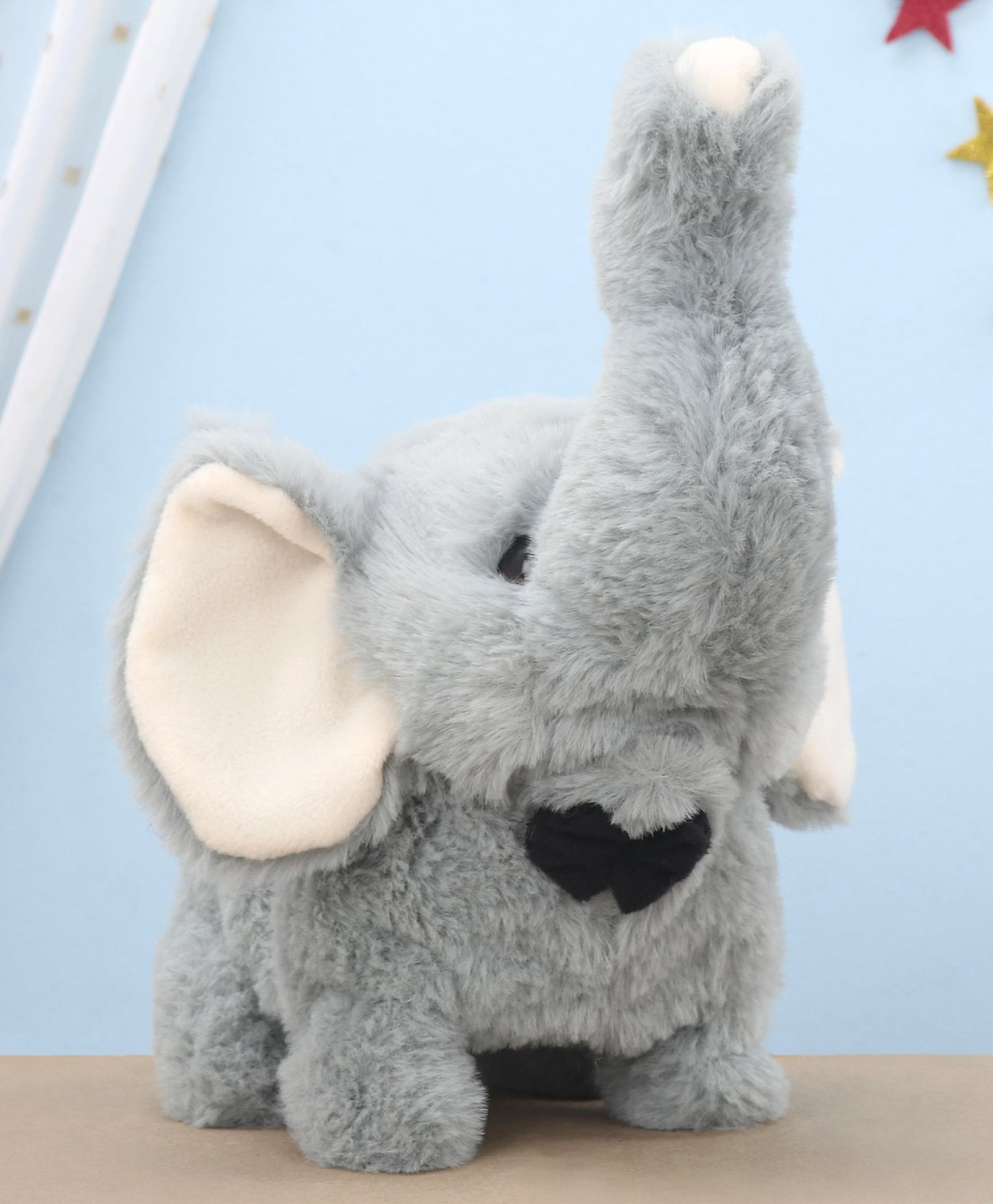 Aarohi Toys Musical Poochie Elle Elephant - Blue-picture-12