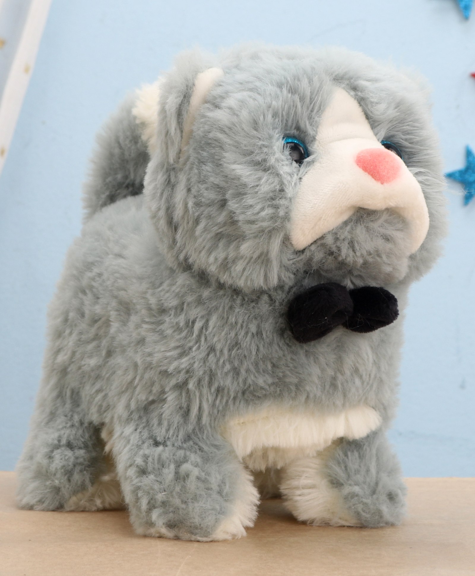 Aarohi Toys Musical Poochie Cat Grey White - Length 15cm-image-16