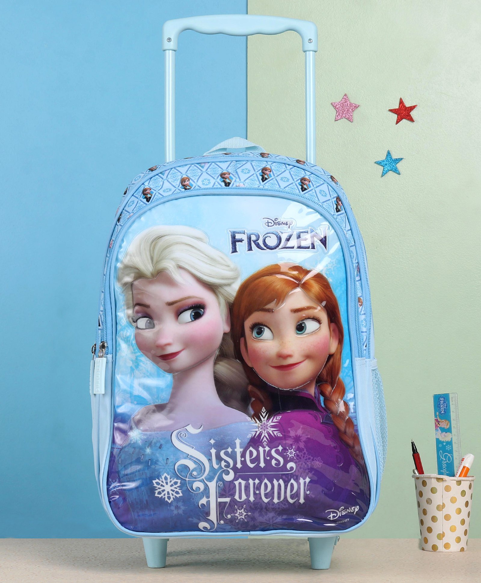 Disney Frozen Sisters Forever Trolley School Bag Blue -16 Inches-image-24