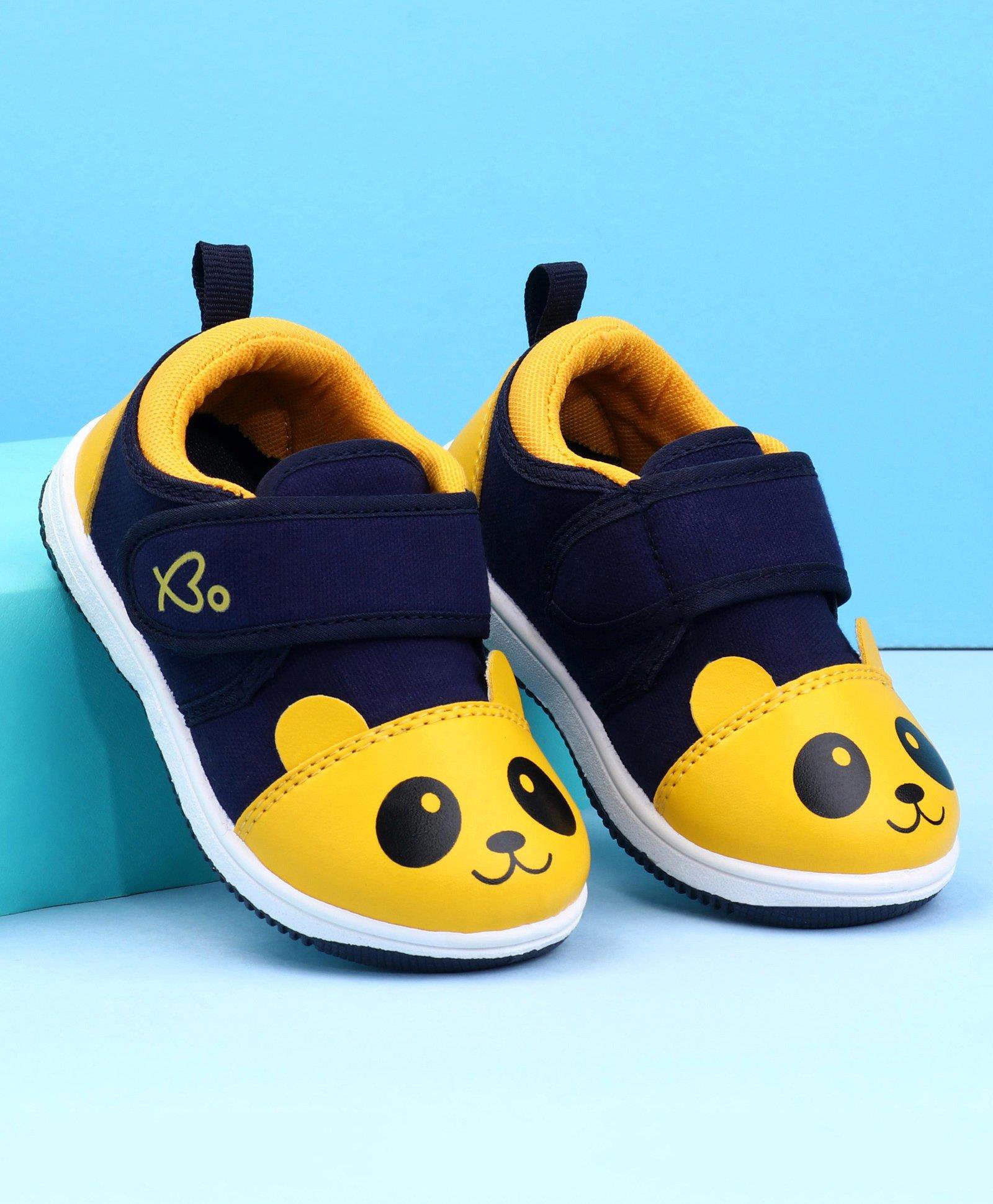Babyoye Velcro Closure Casual Shoes - Blue & Yellow-picture-16