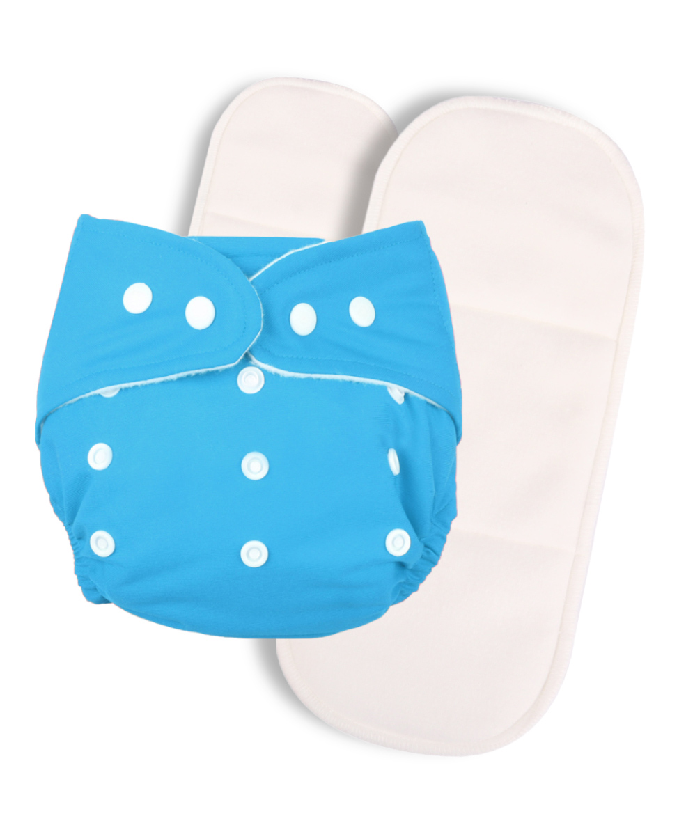 Deedry Cloth Diapers Reusable With 2 Insert - Blue-image-40