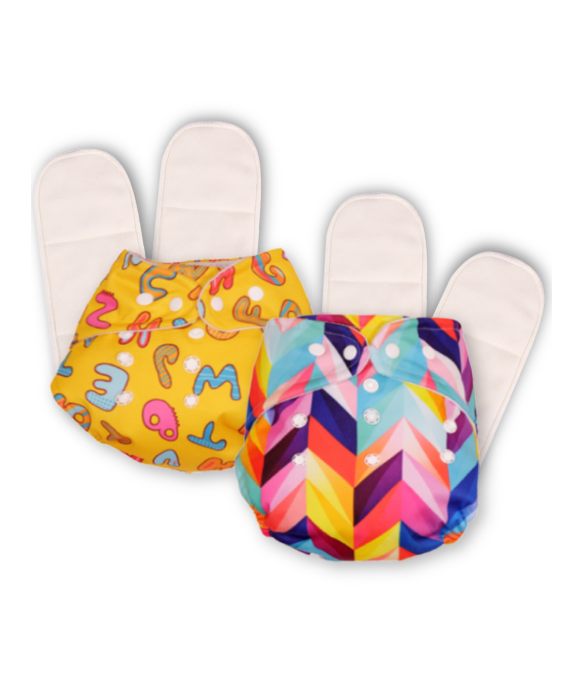 Deedry Cloth Diapers Reusable With 4 Insert Pack of 2 (Design May Vary)-image-20