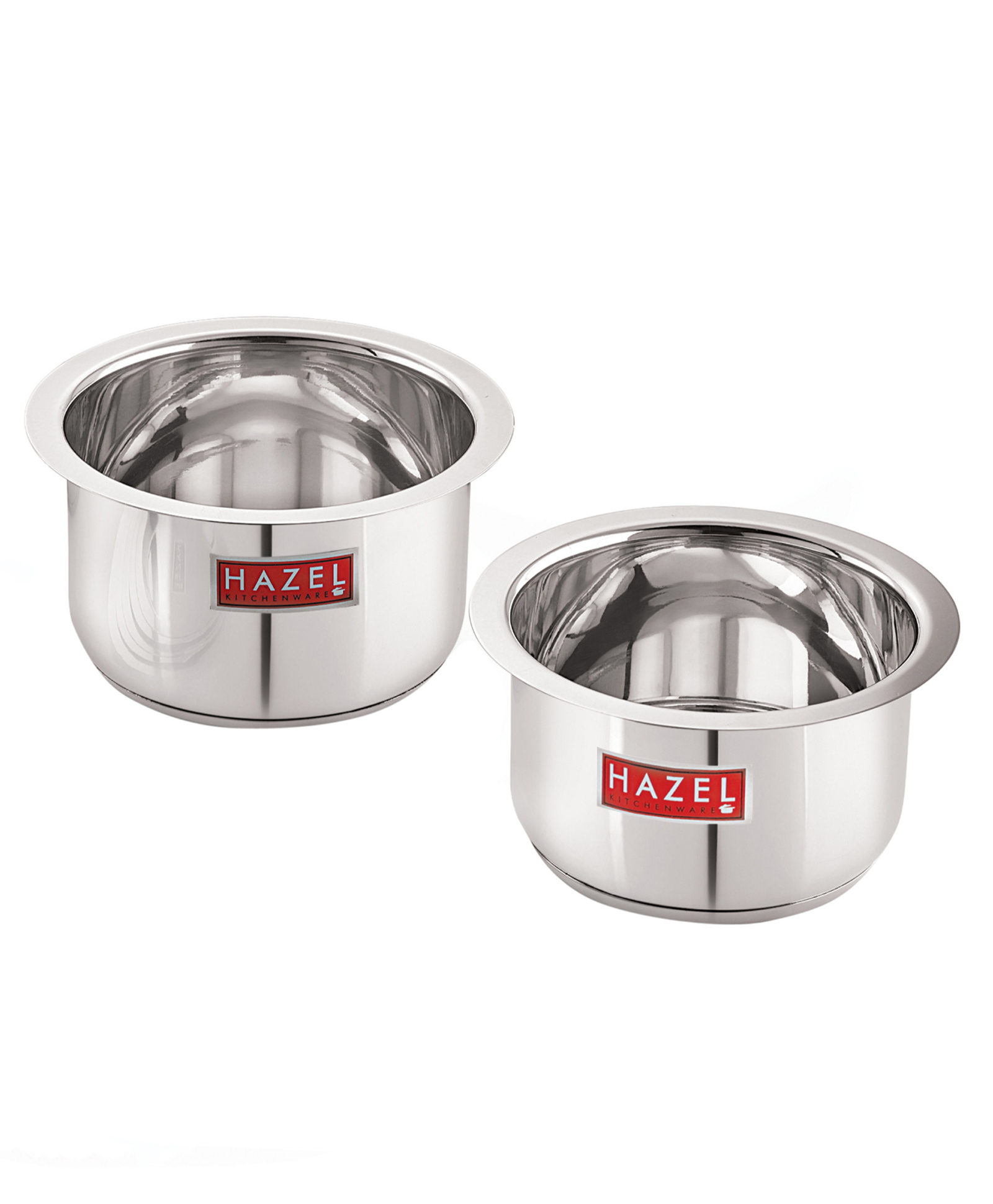 HAZEL Induction Base Tope Stainless Steel Heavy Base Thick Flat Bottom Patila Cookware Utensil For Kitchen, (1100 ml, 1500ml) Set of 2 Topes, Silver-image-44