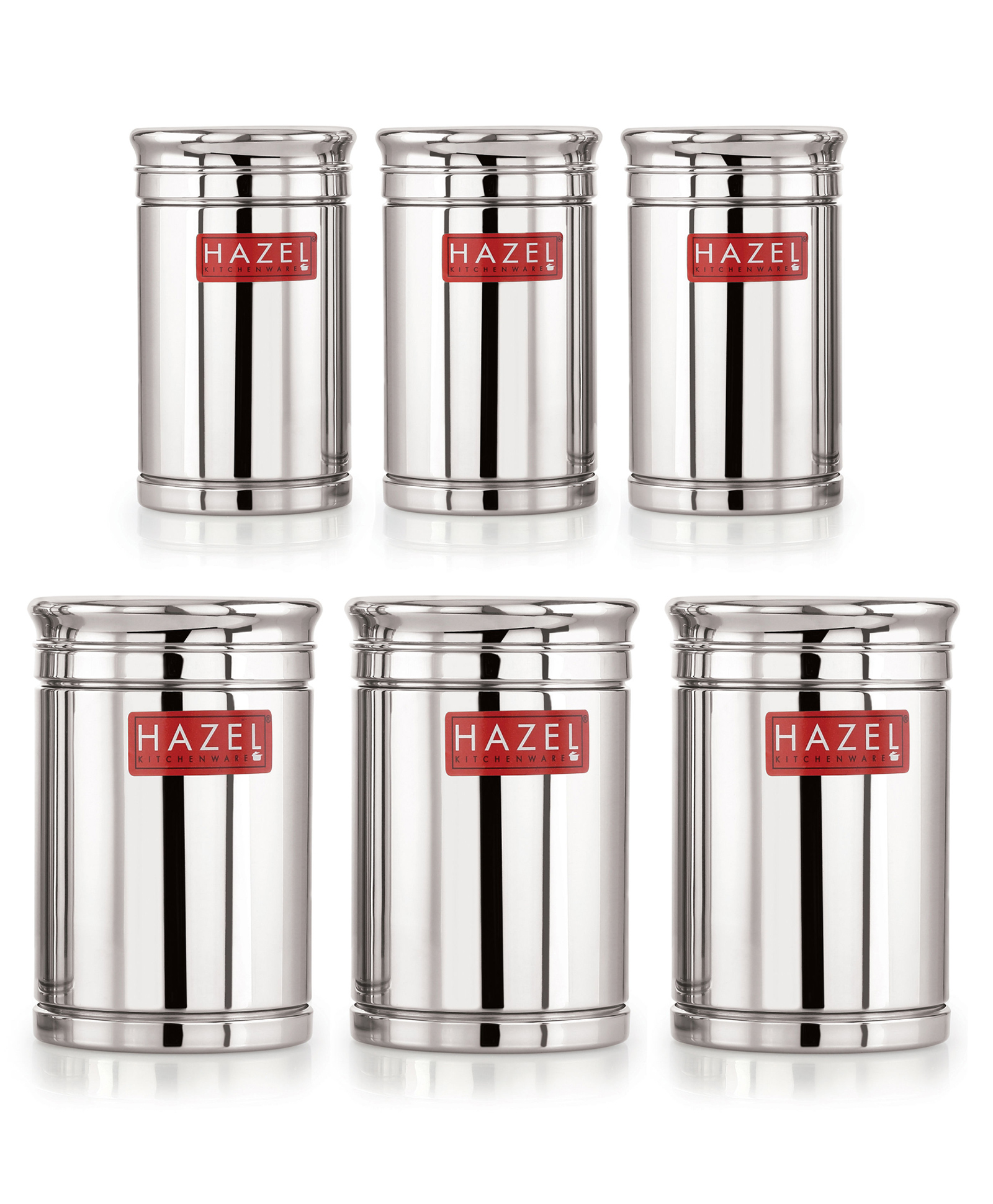 HAZEL Kitchen Steel Container Set Combo | Steel Storage Box For Kitchen | Steel Container For Kitchen Storage Set of 6 (800ml, 1700ml) | Ideal For Storing Rice, Cereal, Pulse, Snacks.-picture-24