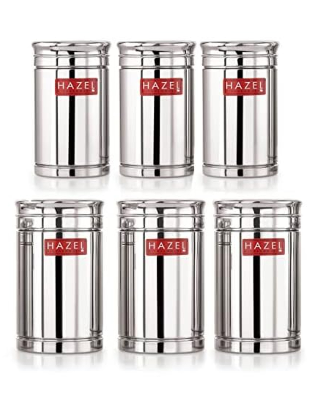 HAZEL Kitchen Steel Container Set Combo | Steel Storage Box For Kitchen | Steel Container For Kitchen Storage Set of 6 (800ml, 1200ml) | Ideal For Storing Rice, Cereal, Pulse, Snacks.-picture-18