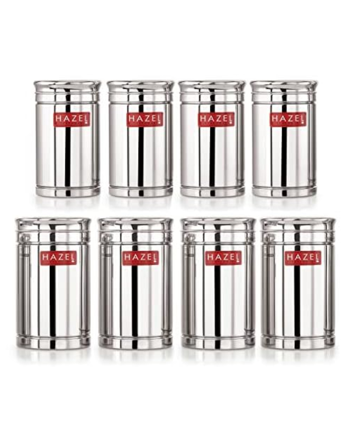 HAZEL Kitchen Steel Container Set Combo | Steel Storage Box For Kitchen | Steel Container For Kitchen Storage Set of 8 (800ml, 1200ml) | Ideal For Storing Rice, Cereal, Pulse, Snacks.-picture-19