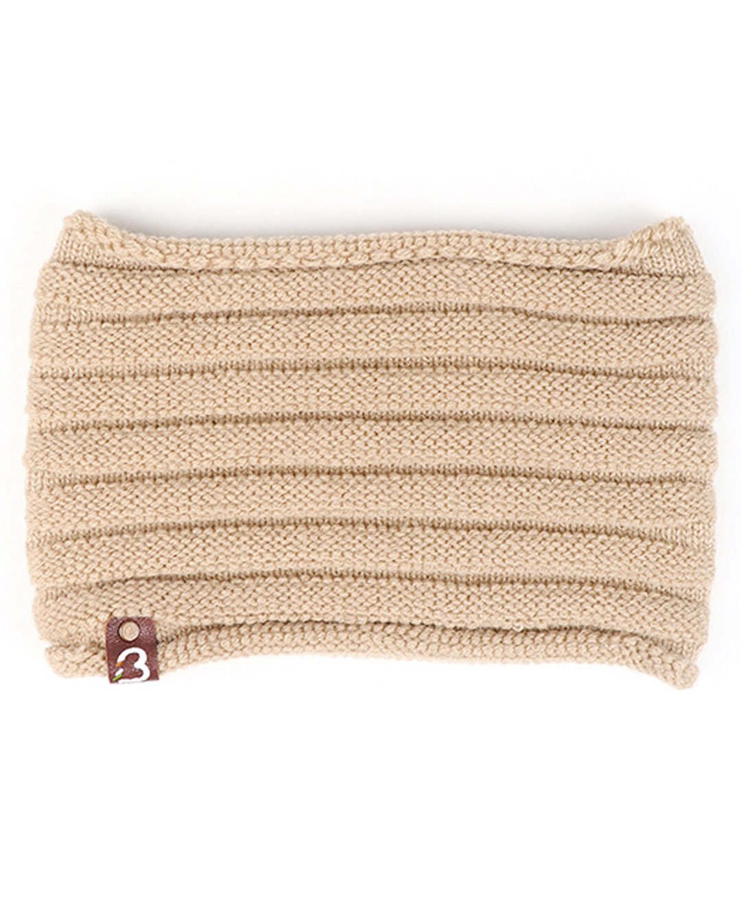 BHARATASYA Ribbed Acrylic Wool Headband Earwarmer - Beige-picture-19