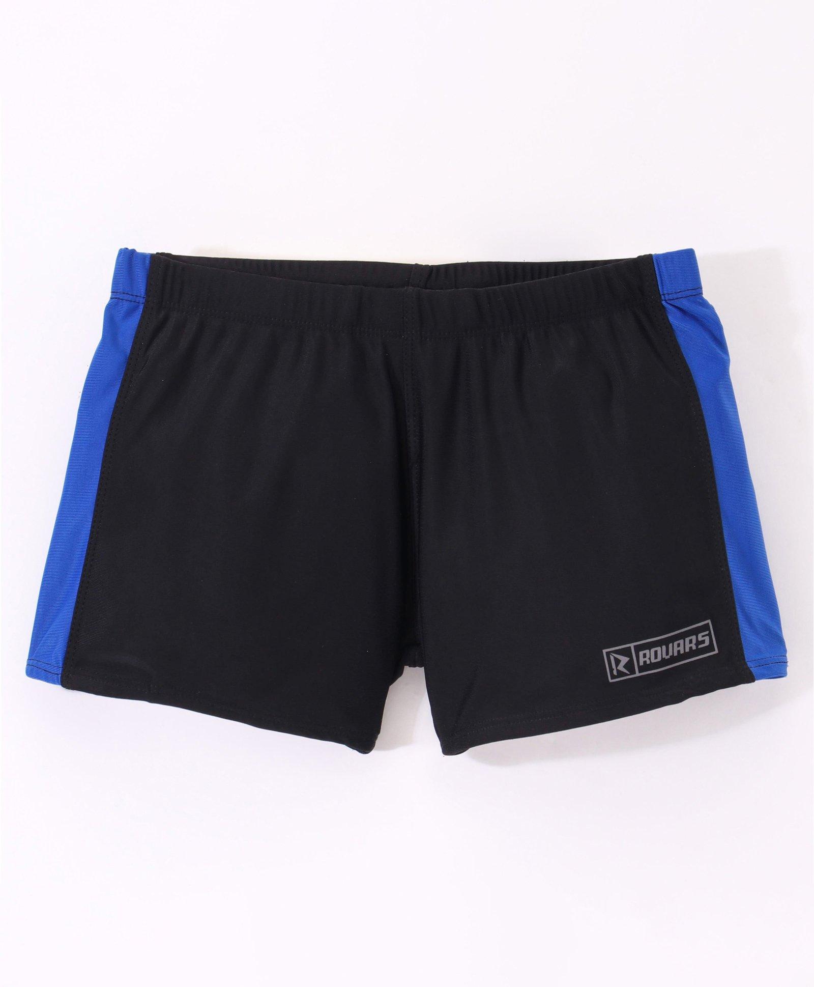 Rovars Swimming Trunk Solid Color - Black-picture-21