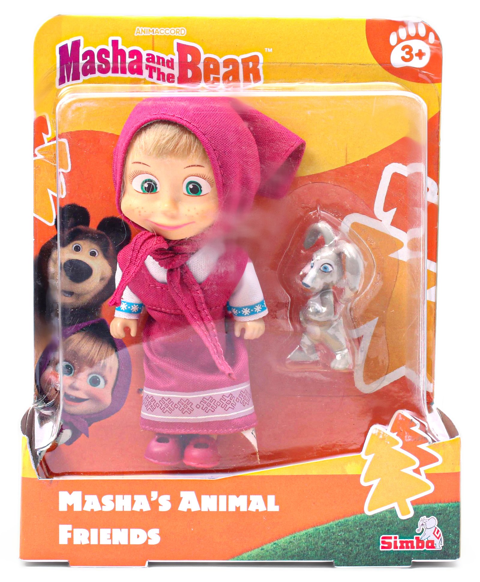 Masha And The Bear With Her Rabbit Friend Multicolour - Height 12 cm-picture-19