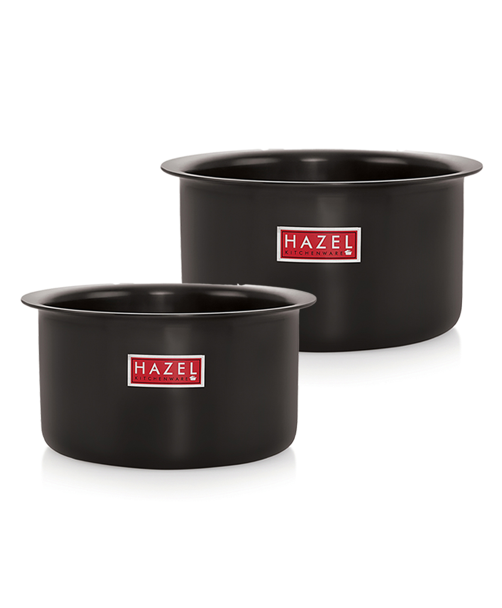 HAZEL Hard Anodised Aluminium Tope Set | Hard Anodised Cookware Set Of Boiling Tope Patila Bhagona For Cooking (750 ml, 1100ml) Set of 2 Topes, Black-image-32