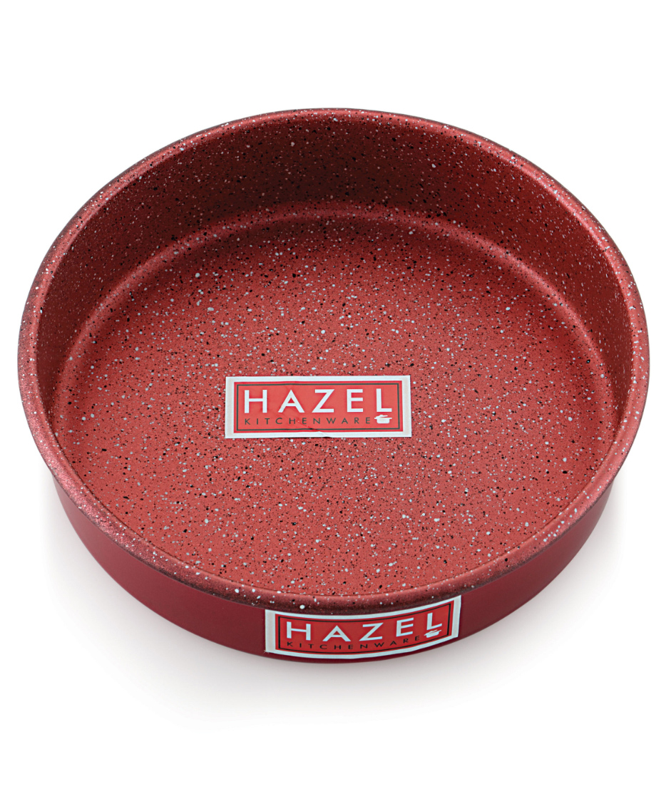 HAZEL Aluminium Cake Mould |  Non Stick Cake Moulds for Baking | Round Shape Cake Tin | Diameter Size - 8 Inches, Depth - 2.5 Inch, Red-image-31