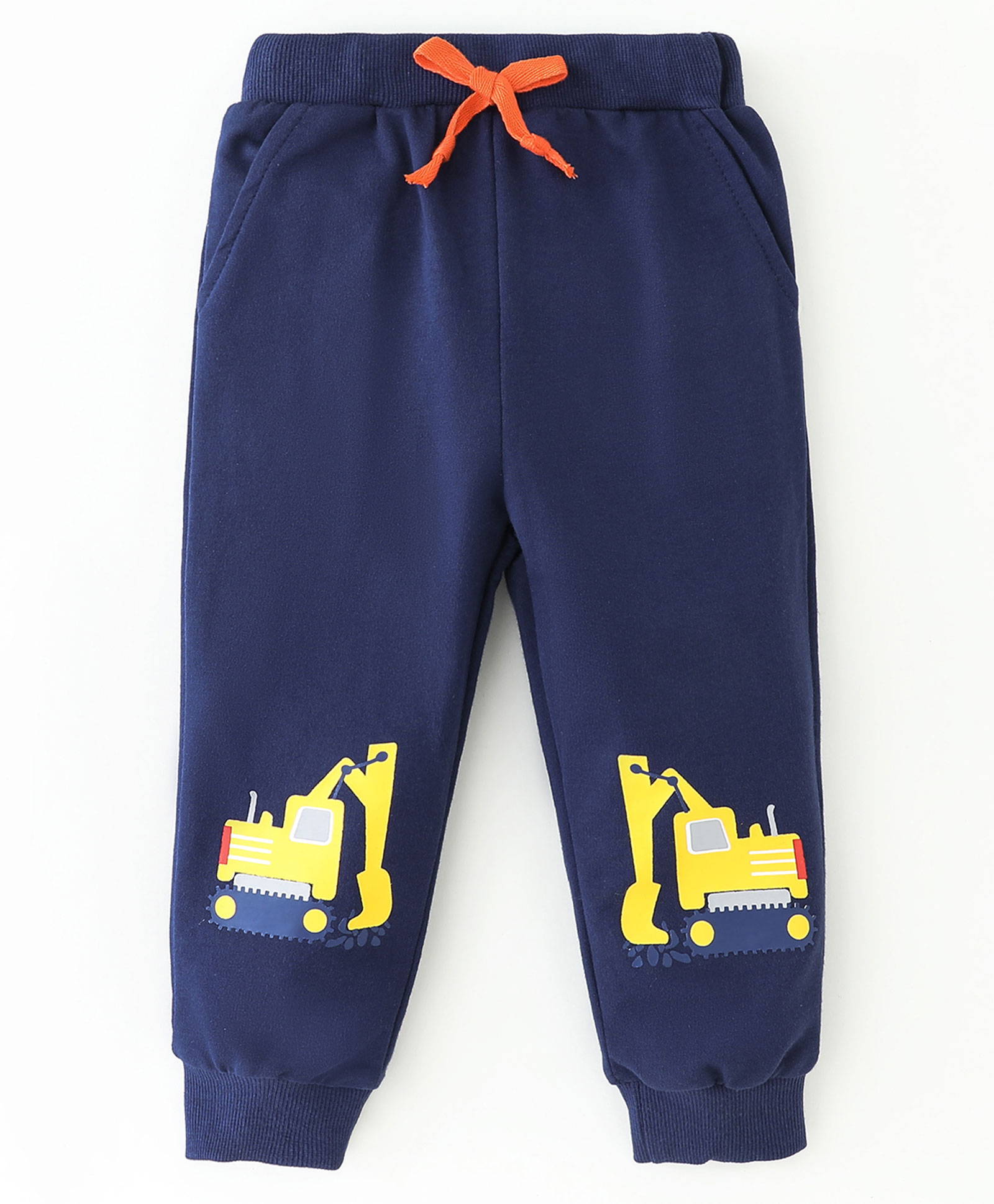 Kookie Kids 100% Cotton Full Length JCB Print Lounge Pant - Navy Blue-picture-14