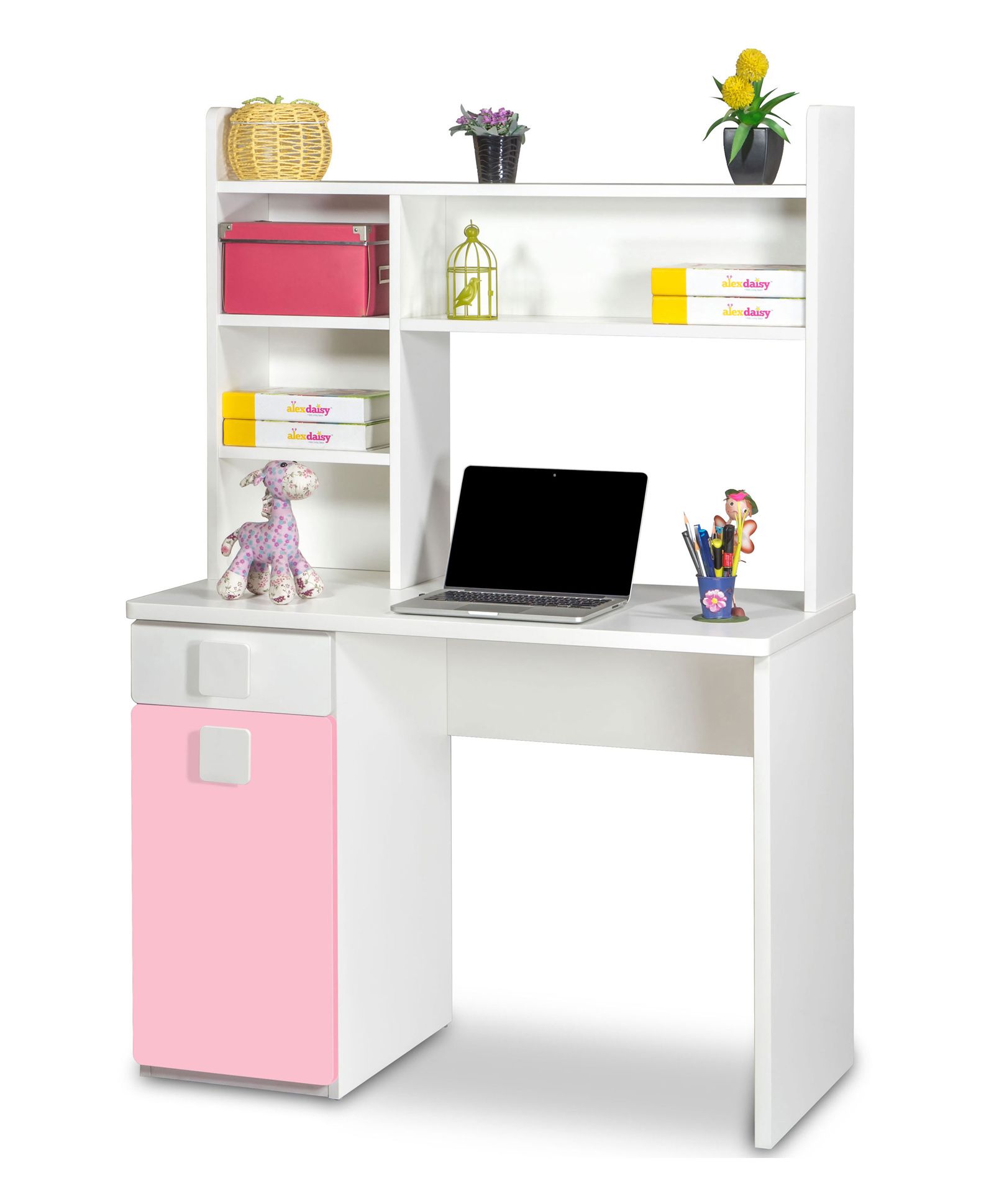 alex daisy by tiffany Alex Daisy Orlando Study Table - Pink White-picture-12