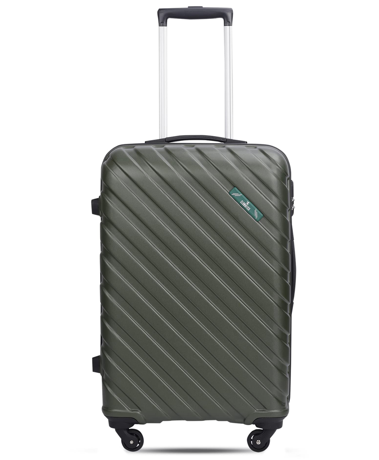 The Clownfish ABS Hard Case Armstrong Four Wheel Trolley Bag Medium Size - Bottle Green-image-6