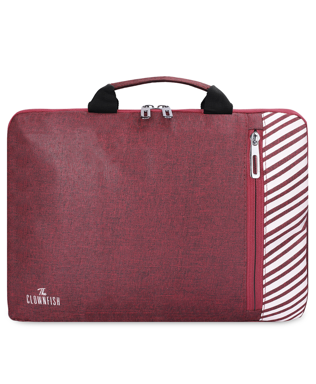 The Clownfish Rex Series Polyester Unisex 14 inch Laptop Sleeve Tablet Case with Comfortable Carry Handle - Maroon-picture-9
