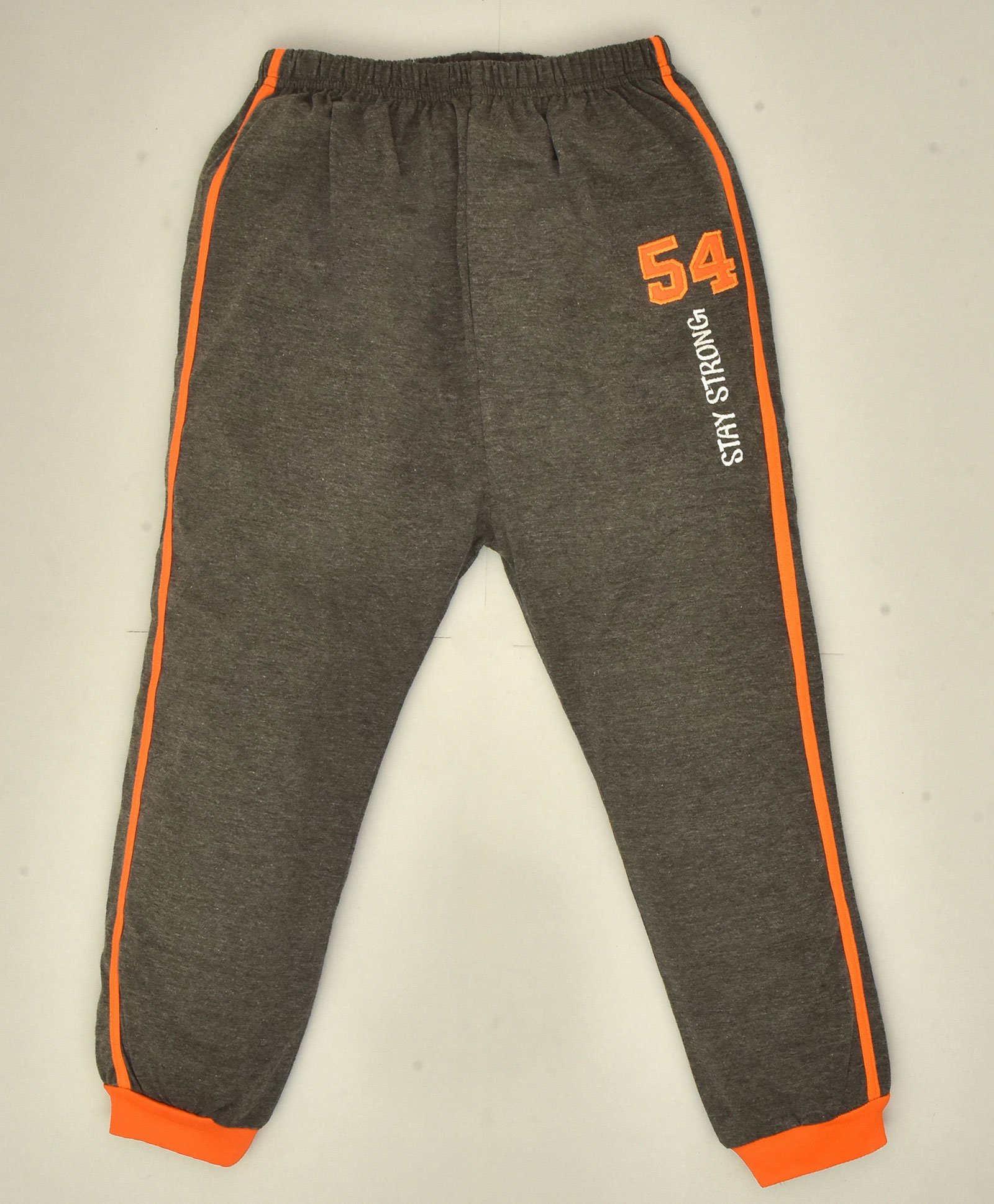 Kiwi Stay Strong Placement Embroidered Side Taped Lounge Pants  - Taupe Grey-image-15