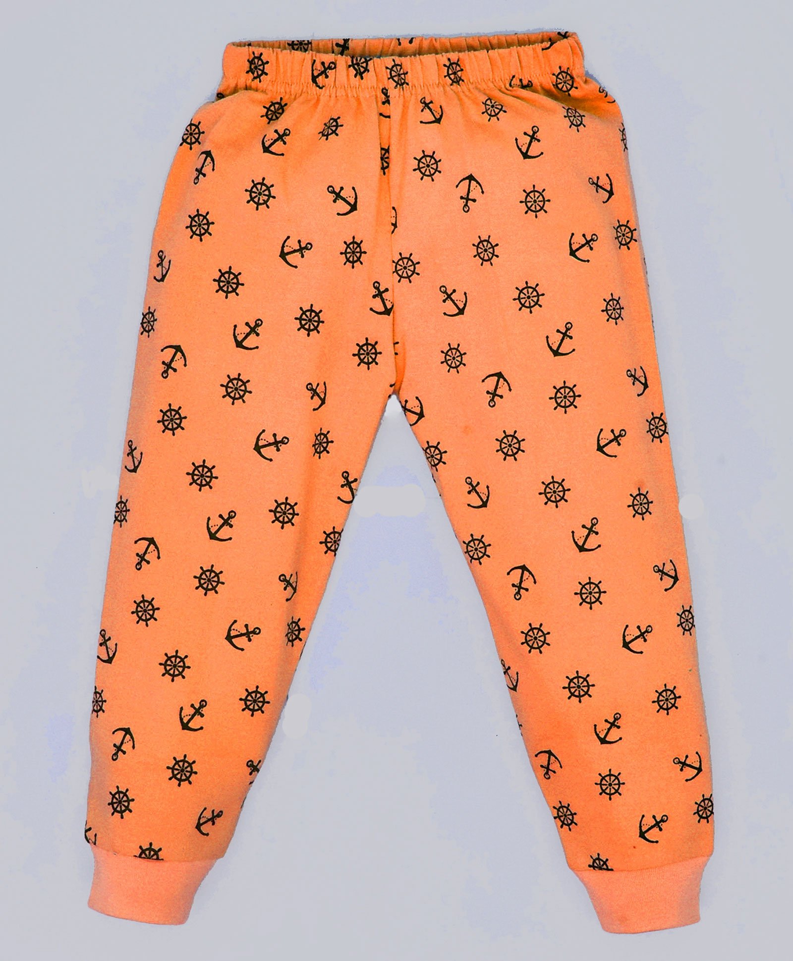 hrit Kiwi Sailor Theme All Over Ship Anchor & Helm Printed Lounge Pants  - Orange-picture-19