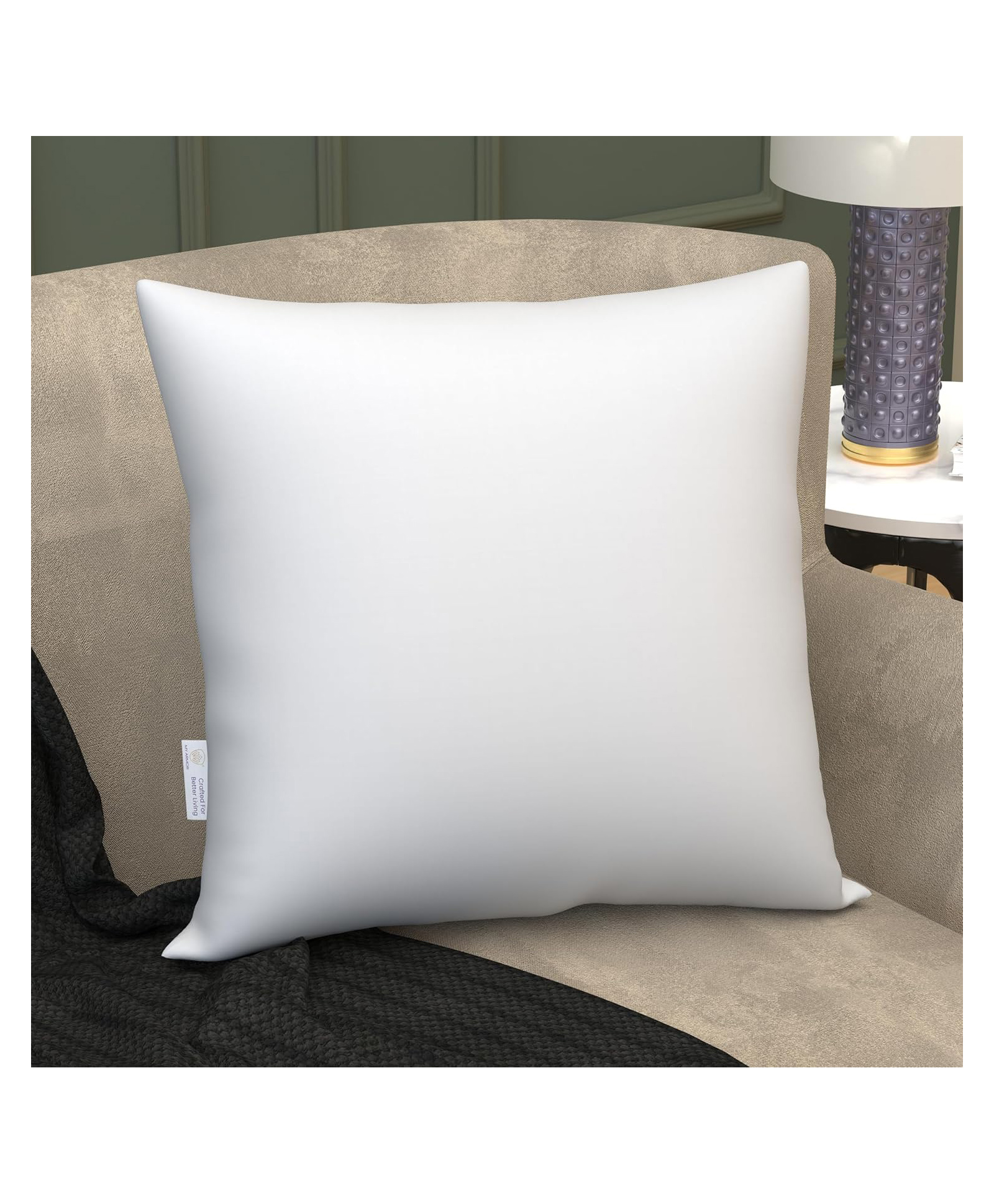 MY ARMOR Micro Fibre 24 x 24 inch Square  Pillow - White-image-15