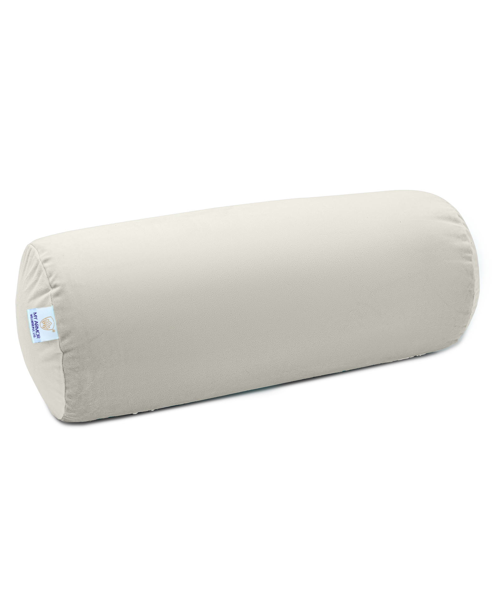 MY ARMOR Memory Foam Orthopedic Large Size Bolster Pillow with Velvet Cover - Cream-image-40