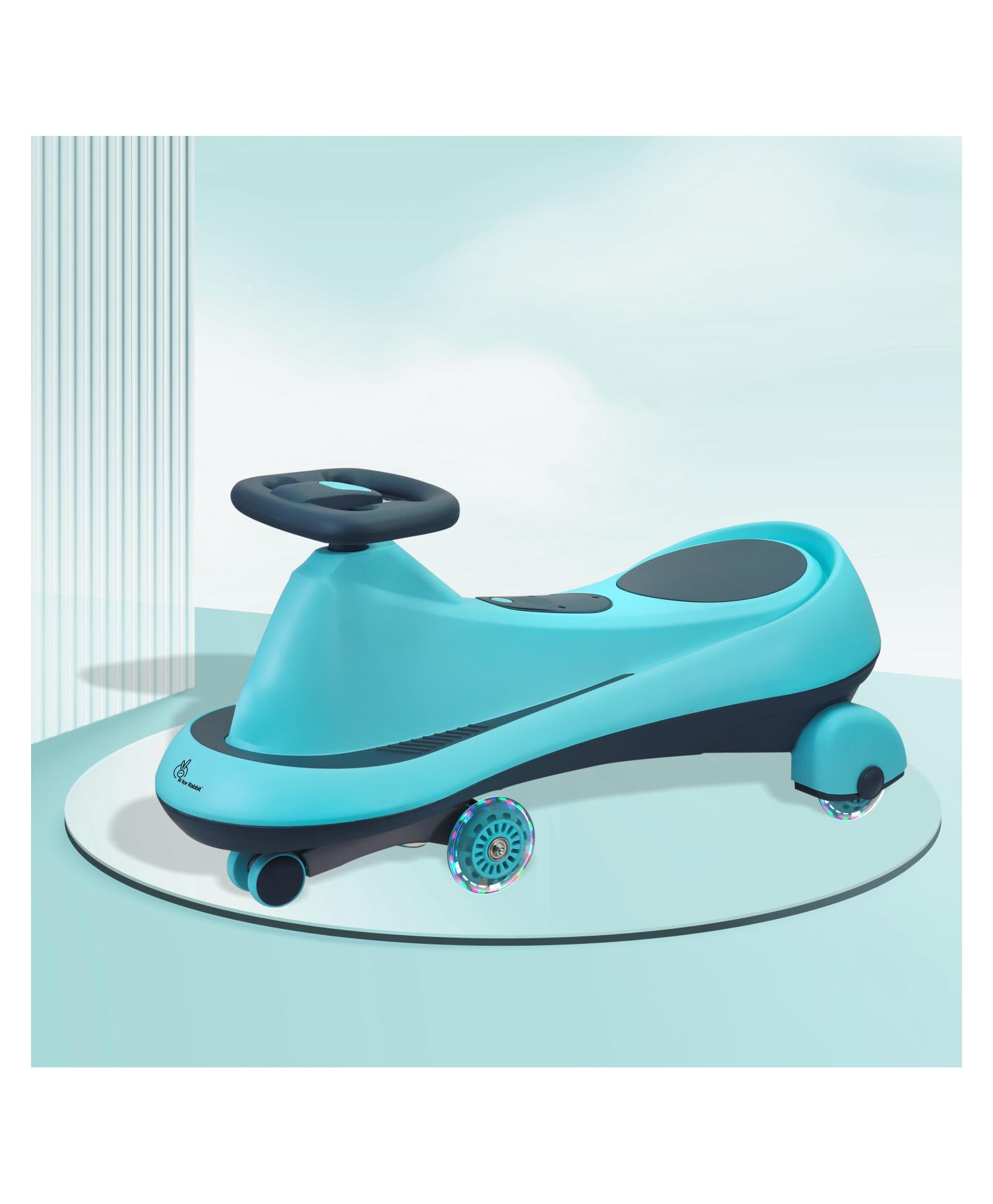 R for Rabbit Iya Iya Drift Swing Car With Light & Music - Sky Blue