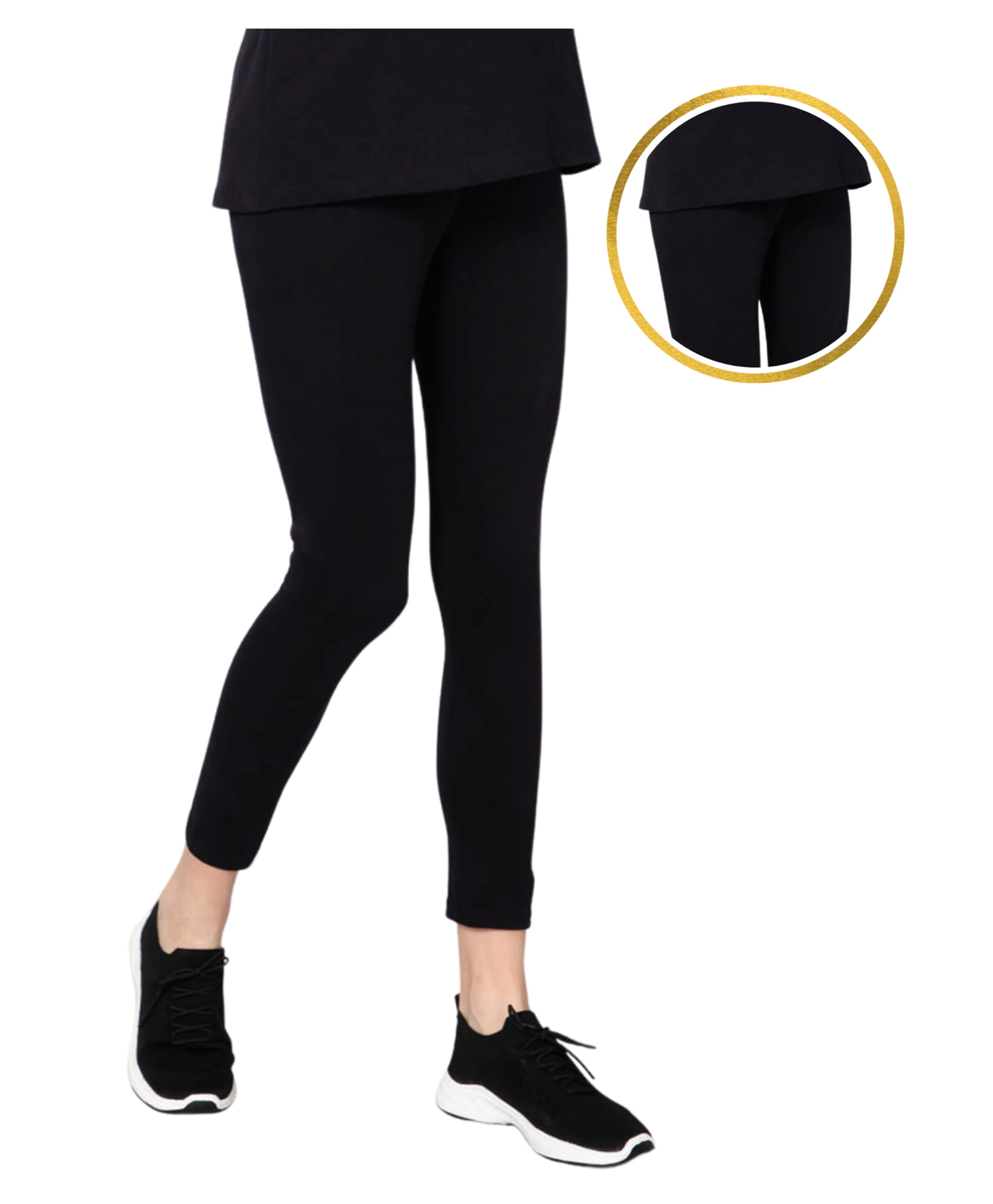 Zelena Solid Maternity Yoga Outdoor Leggings - Black-picture-19