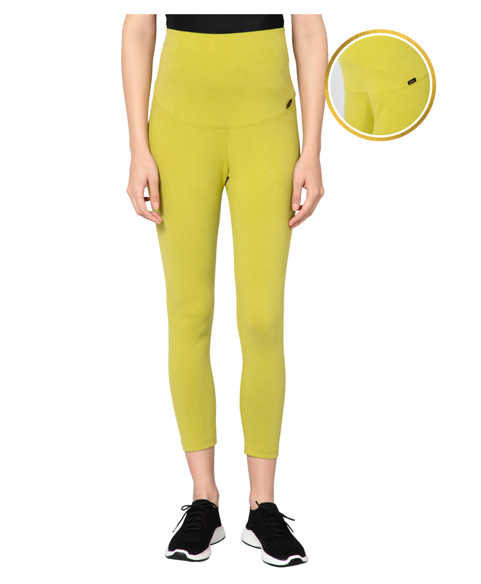 Zelena Solid Maternity Yoga Outdoor Leggings - Green-picture-10