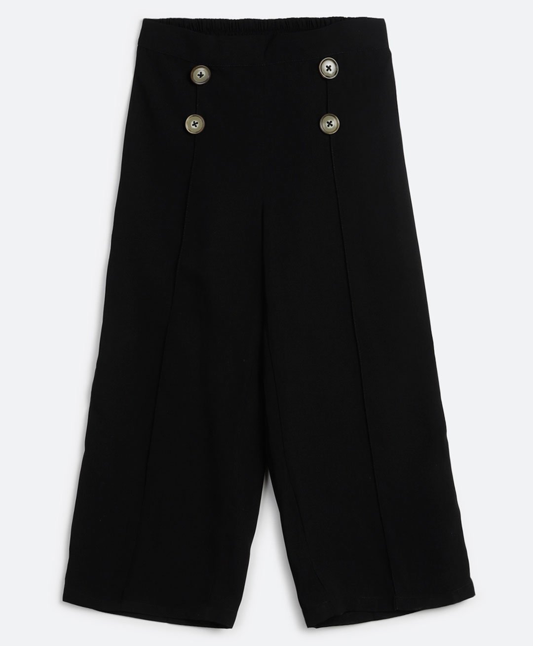 Chuppan Chupai Girl'S Palazzo With Button Detail At Front - Black-picture-28