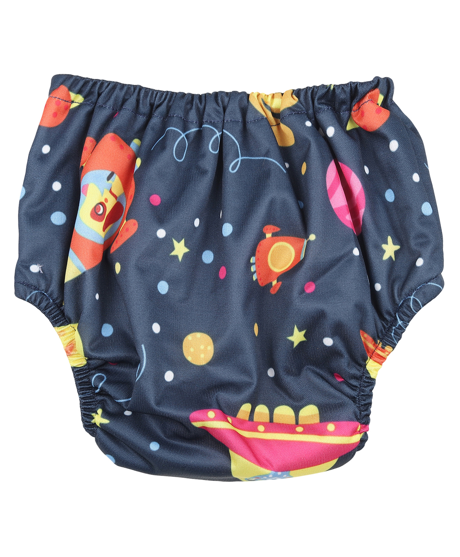Chinmay Kids Baby Swim Diaper Waterproof Reusable Leakproof Adjustable Boys Girls Swimsuit Dark Blue Space-image-1