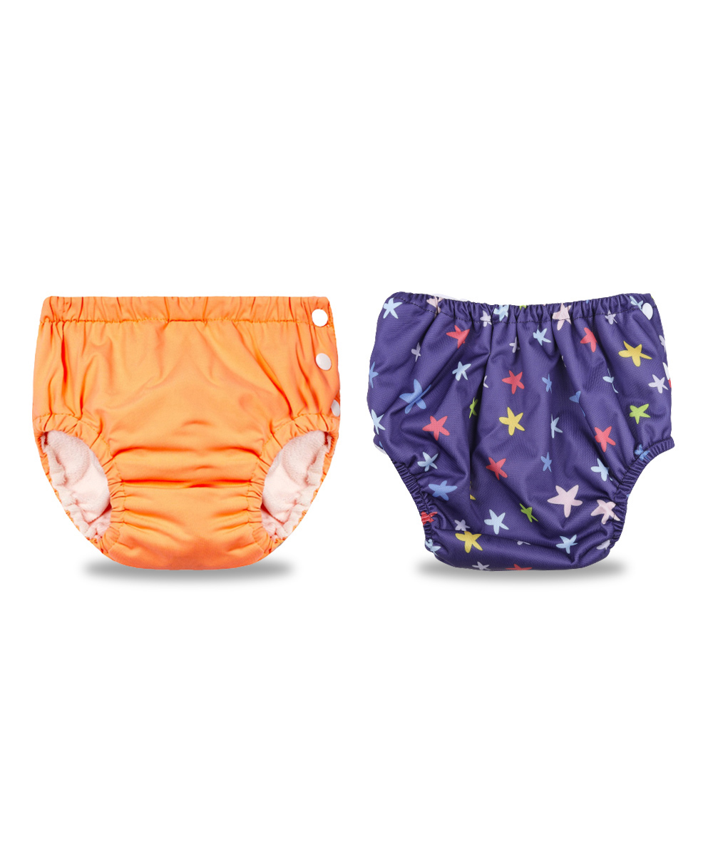 Chinmay Kids Reusable Swimwear Diaper Pool Pants - Blue and Orange-image-31