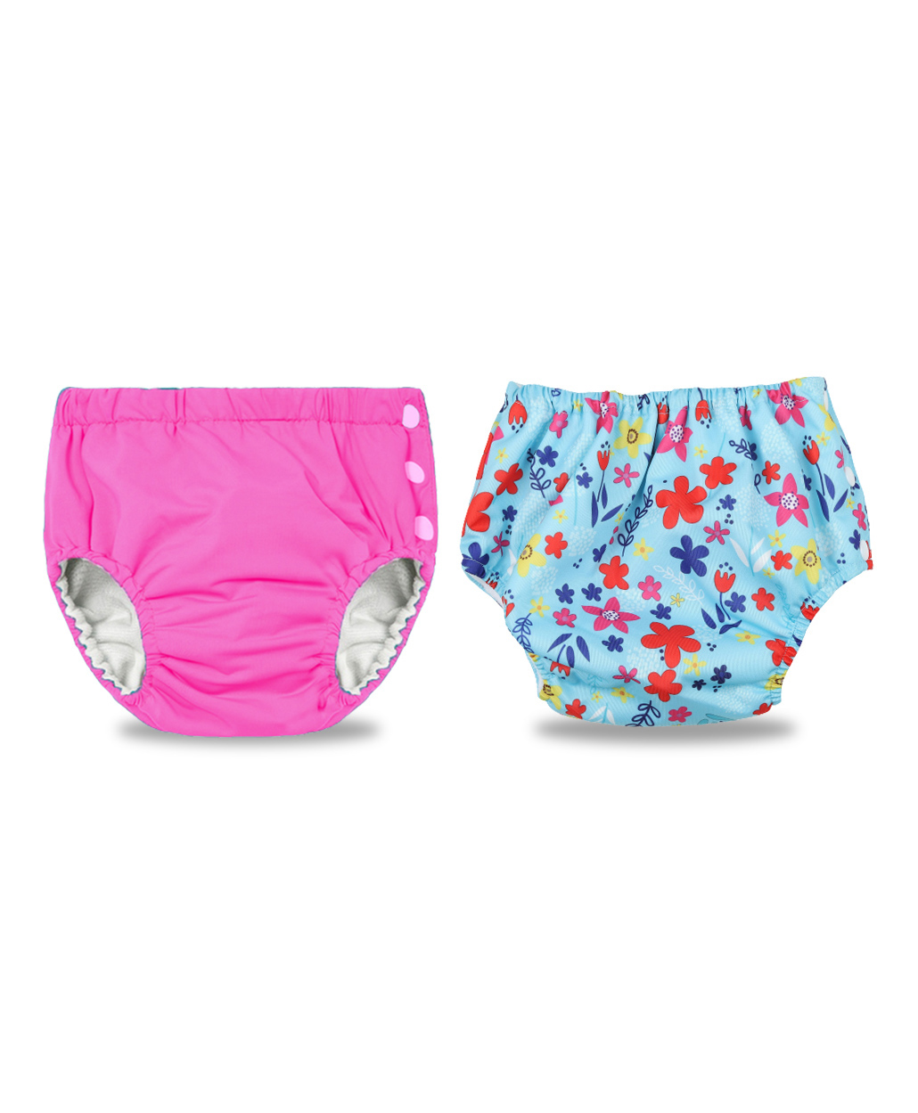 Chinmay Kids Swimming Pants Reusable Swimwear Diaper Pool Pants For Unisex Pack of 2 - Light Pink & Sky Blue-image-15
