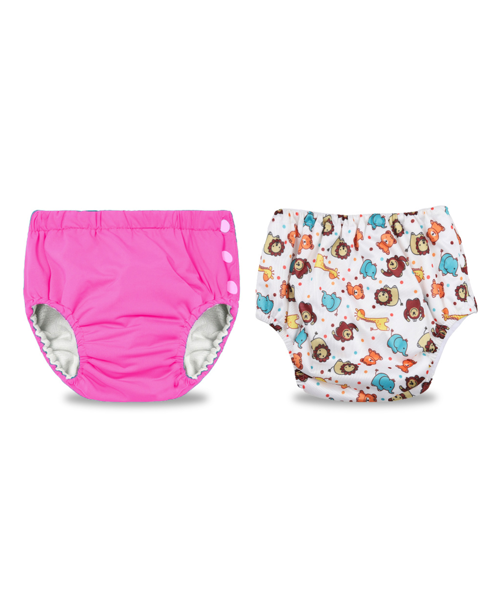 Chinmay Kids Swimming Pants Reusable Swimwear Diaper Pool Pants Pack of 2 - Light Pink & White-image-22
