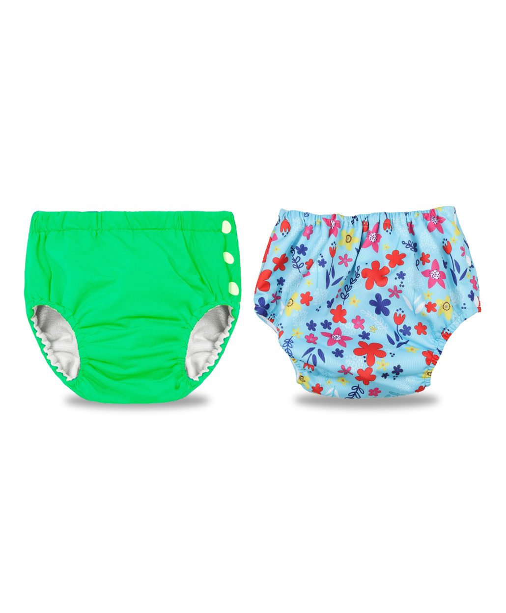Chinmay Kids Swimming Pants Reusable Swimwear Diaper Pool Pants Pack of 2 - Green & Sky Blue-image-41