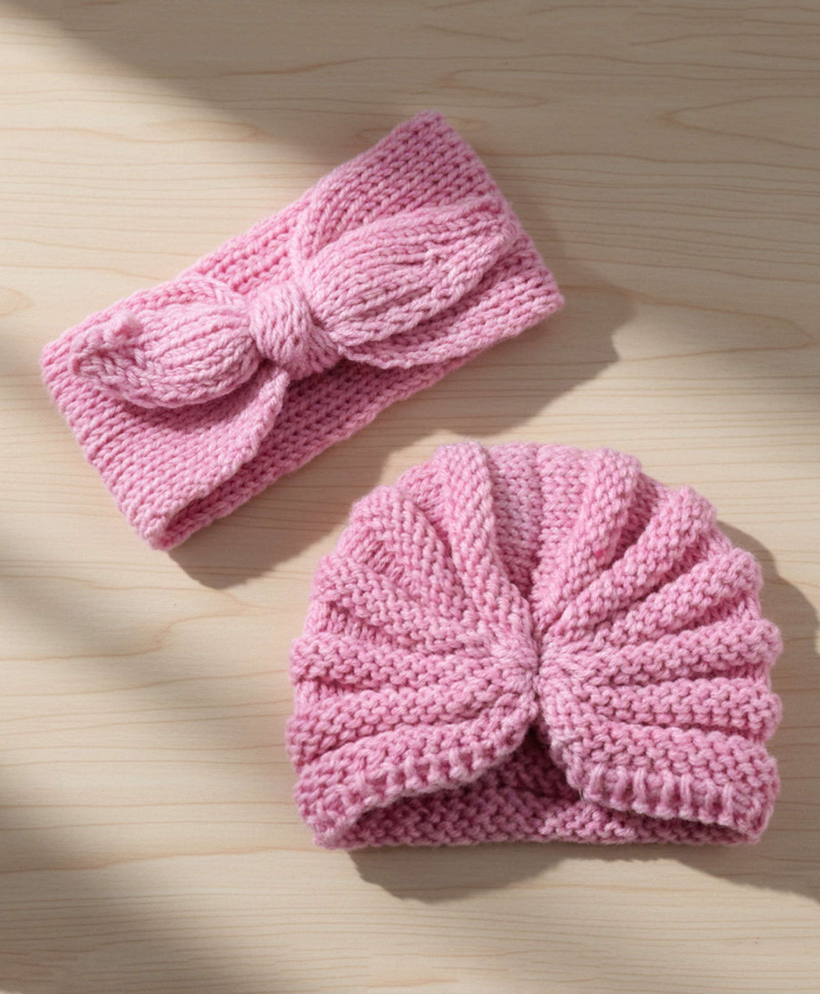 SYGA Woolen Soft Hat & Rabbit Ears Warm Headband For Newborn Baby Boy & Girls Pack of 2- Grey-picture-19