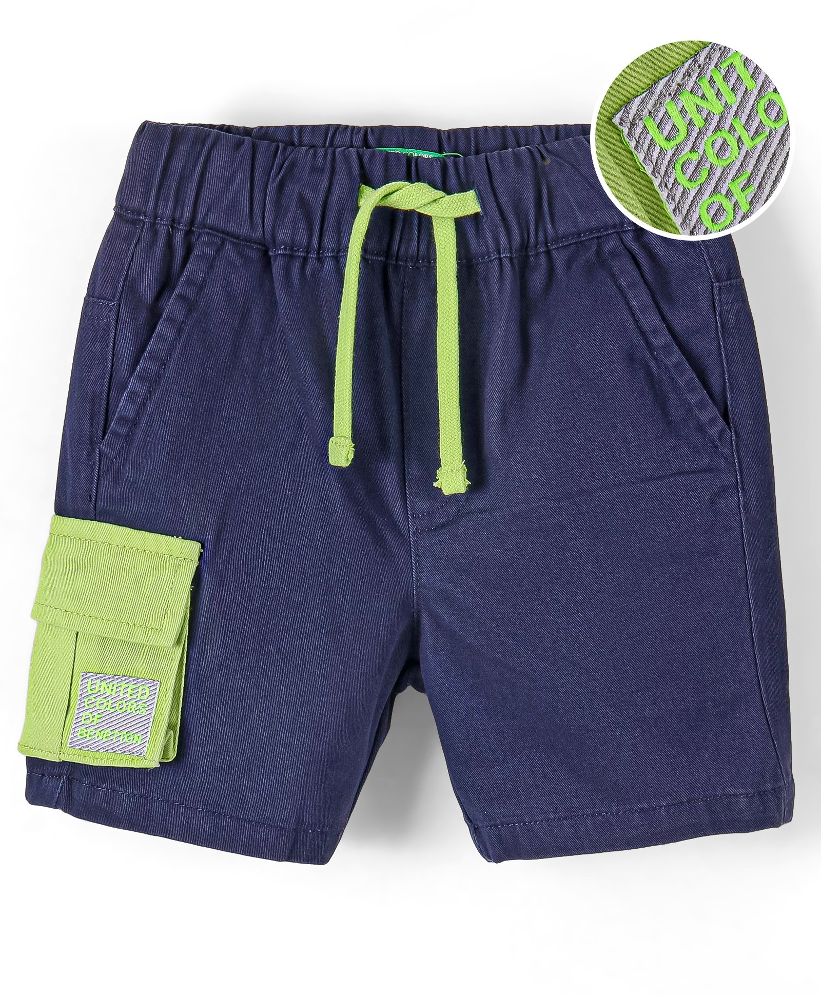 UCB Cotton Mid Thigh Woven Shorts Solid Colour - Navy Blue-picture-15