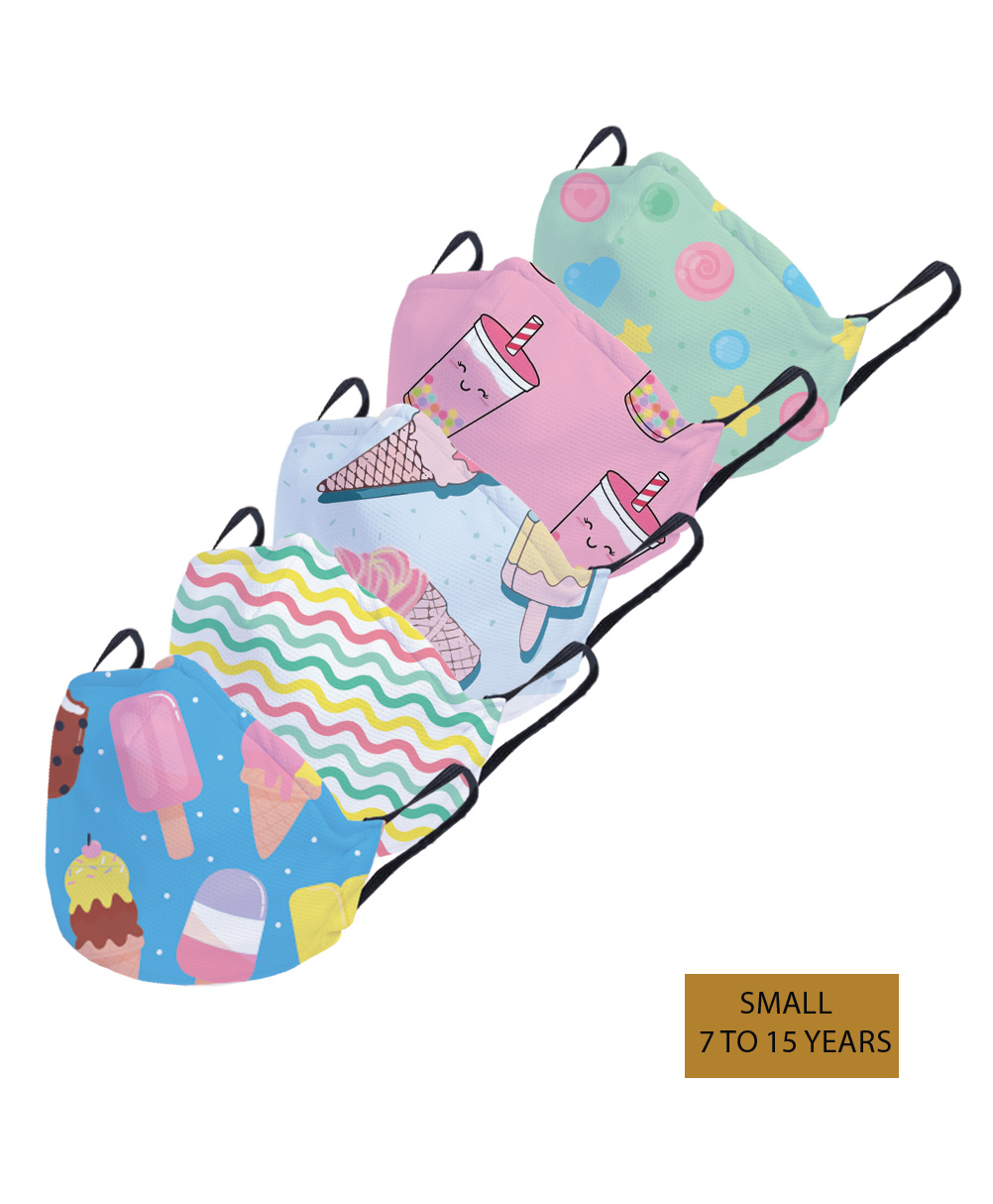 Right Gifting Kids Reusable And Washable Face Mask - Pack Of 5