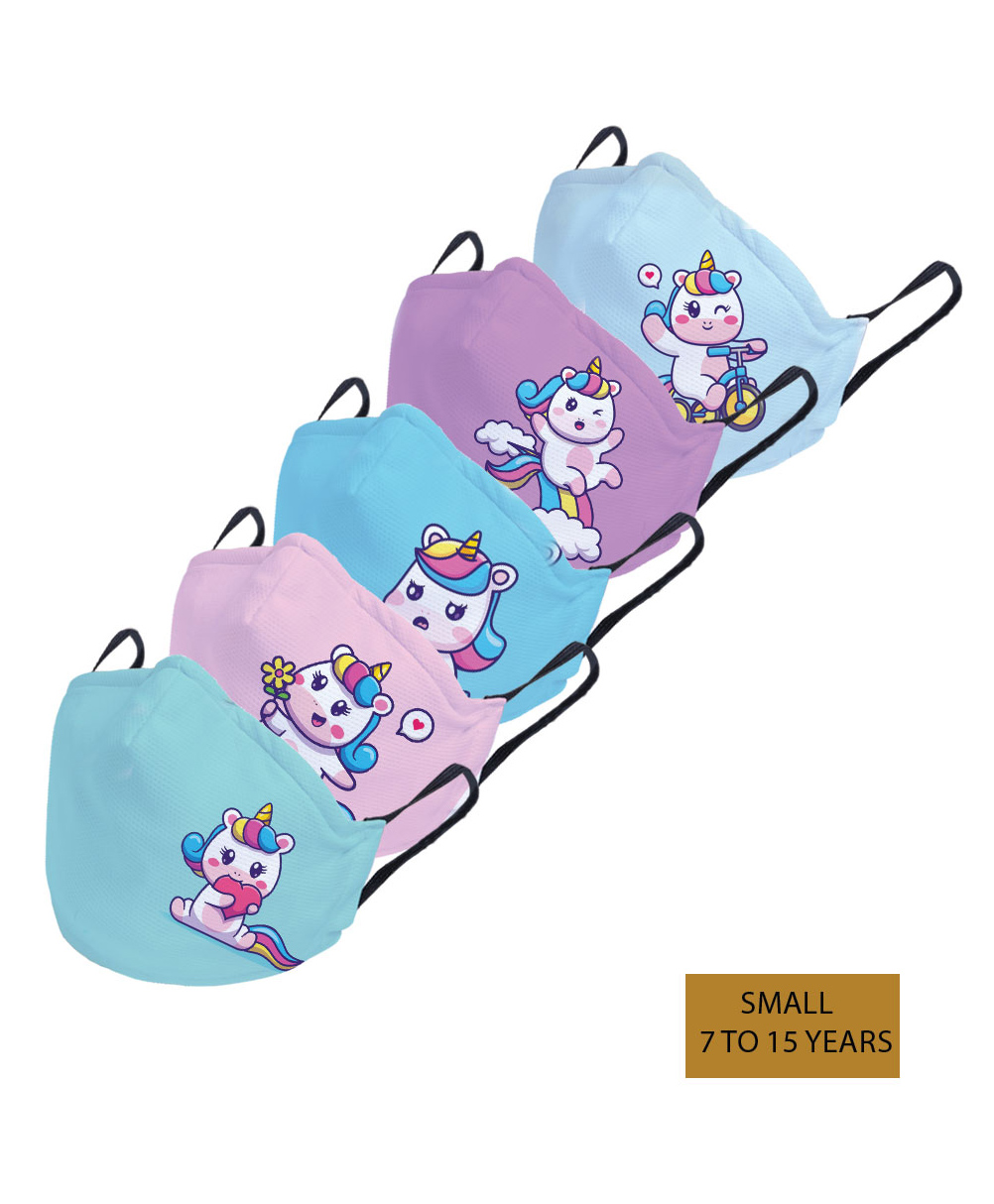 Right Gifting Kids Reusable And Washable Face Mask - Pack Of 5