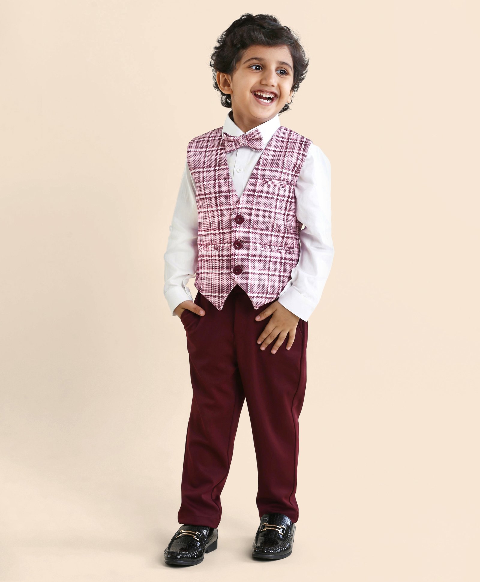 Robo Fry Cotton Lycra Full Sleeves Party Suits -Maroon-picture-36