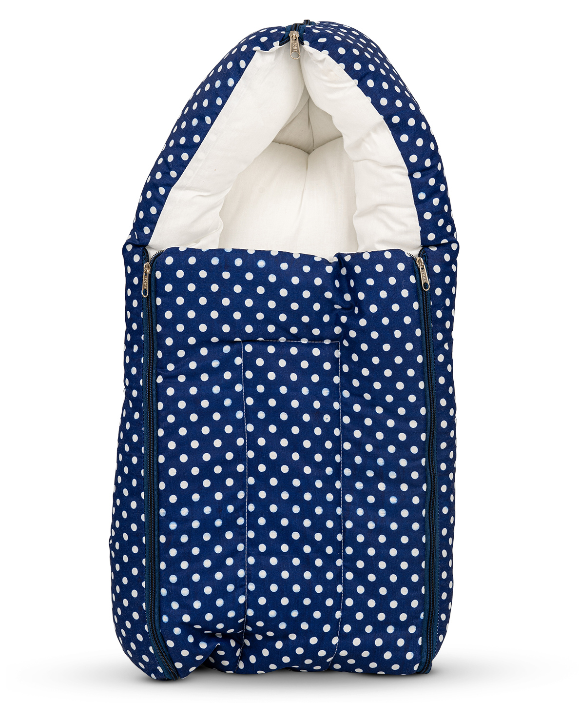 Baybee 3 in 1 Cotton Bed Cum Carry Bed Portable Sleeping Bag Infant Bassinet-Nest for Co-Sleeping Baby Bedding for New Born - Dark Blue-image-11