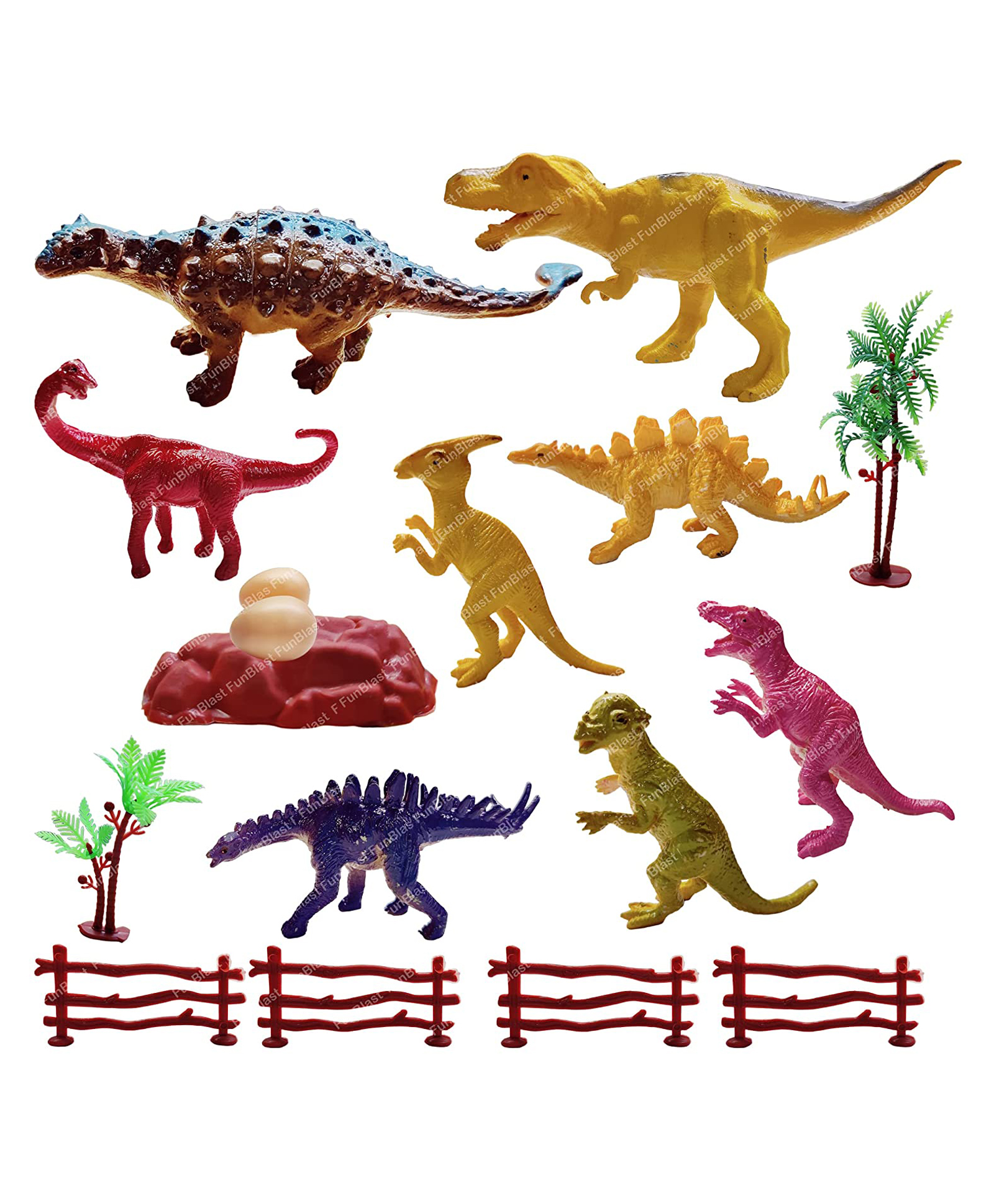 FunBlast Dinosaur Toy Set of 8 - Multicolor-image-27