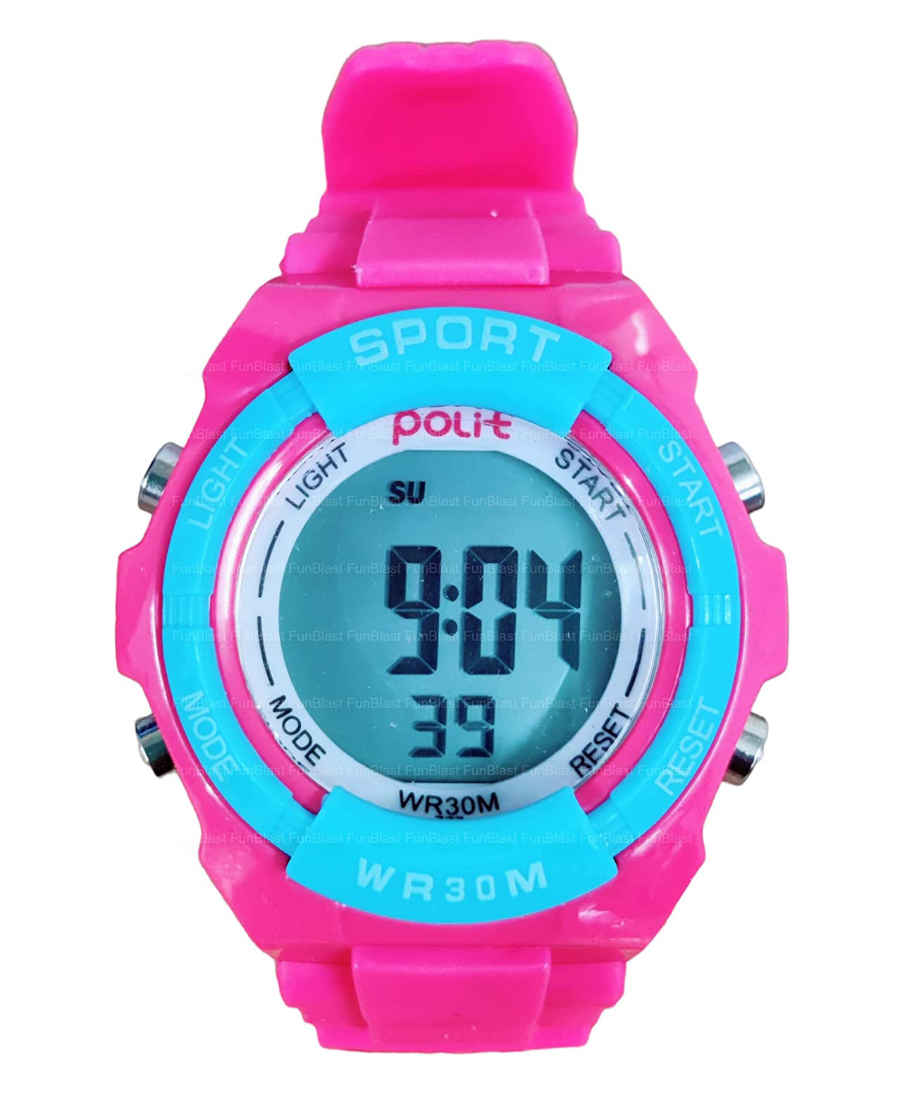 FunBlast Alarm with Digital Dial Wrist Watch - Pink