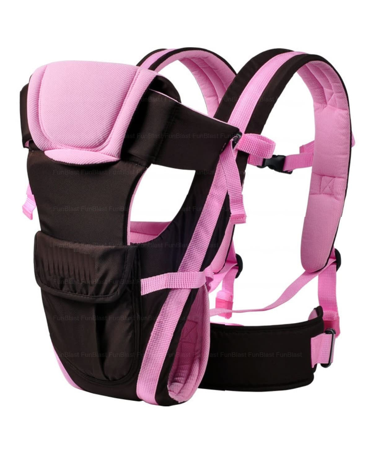 FunBlast 3 in 1 Adjustable Baby Carrier with Support Strap  Pink-image-29